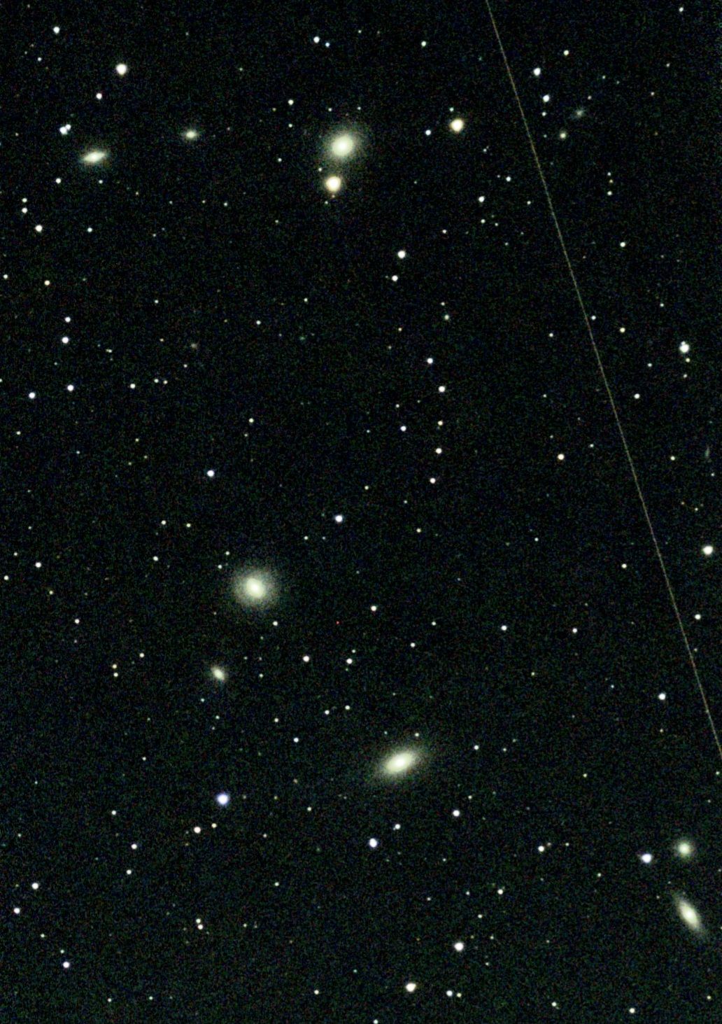 Community photo entitled Markarian's Chain with satellite streaks by Fred Holman on 05/08/2024 at Contoocook, New Hampshire
