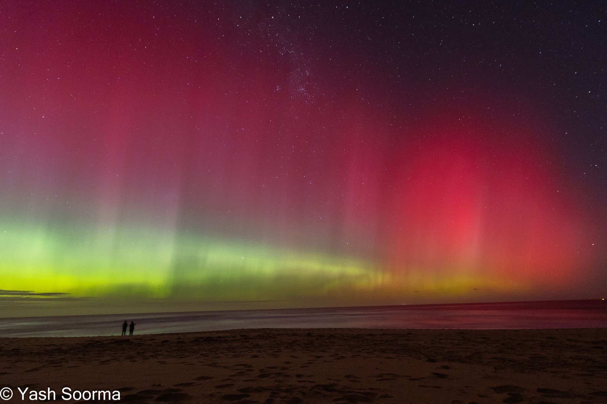 Community photo entitled Aurora Australis by Yash Soorma on 05/12/2024 at Gunnamatta Beach, Melbourne, Victoria, Australia