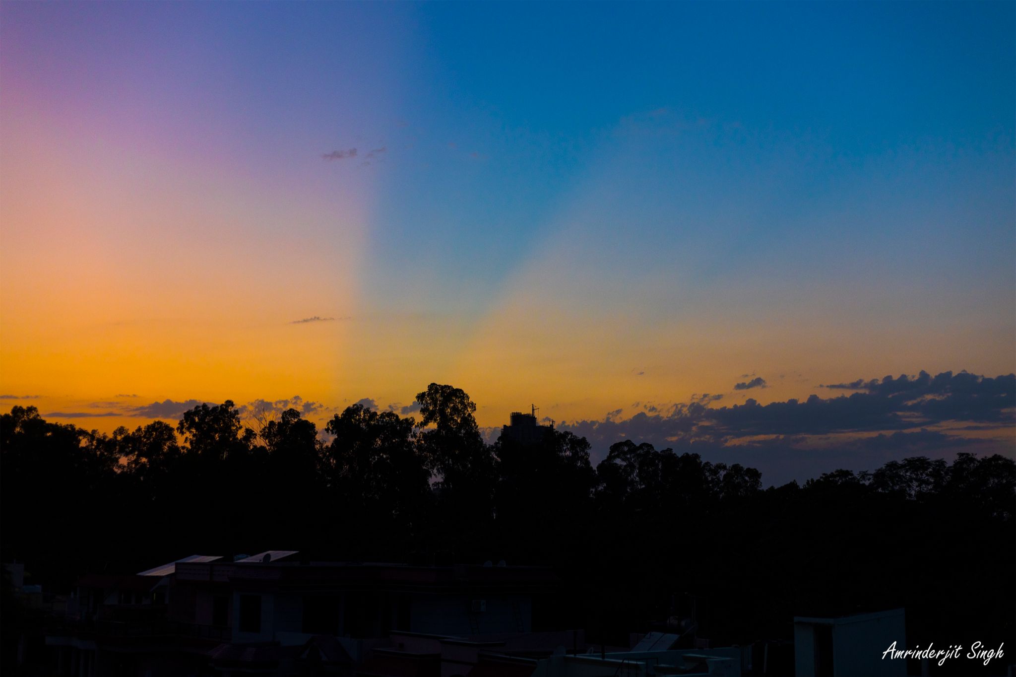 Community photo entitled Aurora of Crepuscular rays by Amrinderjit Singh on 05/12/2024 at Mohali, Punjab, India