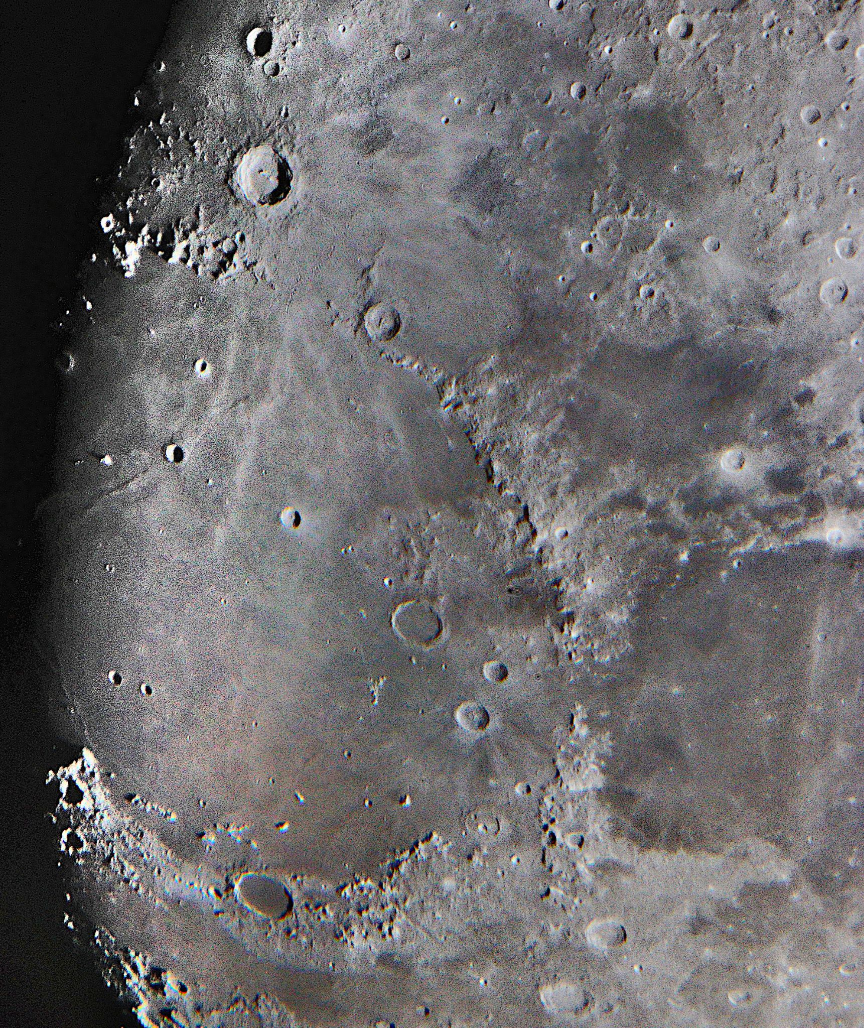 Community photo entitled Prominent craters close to the Moon's Apennine mountains, and Apollo 15's landing site by Randy Strauss on 05/17/2024 at Nebraska