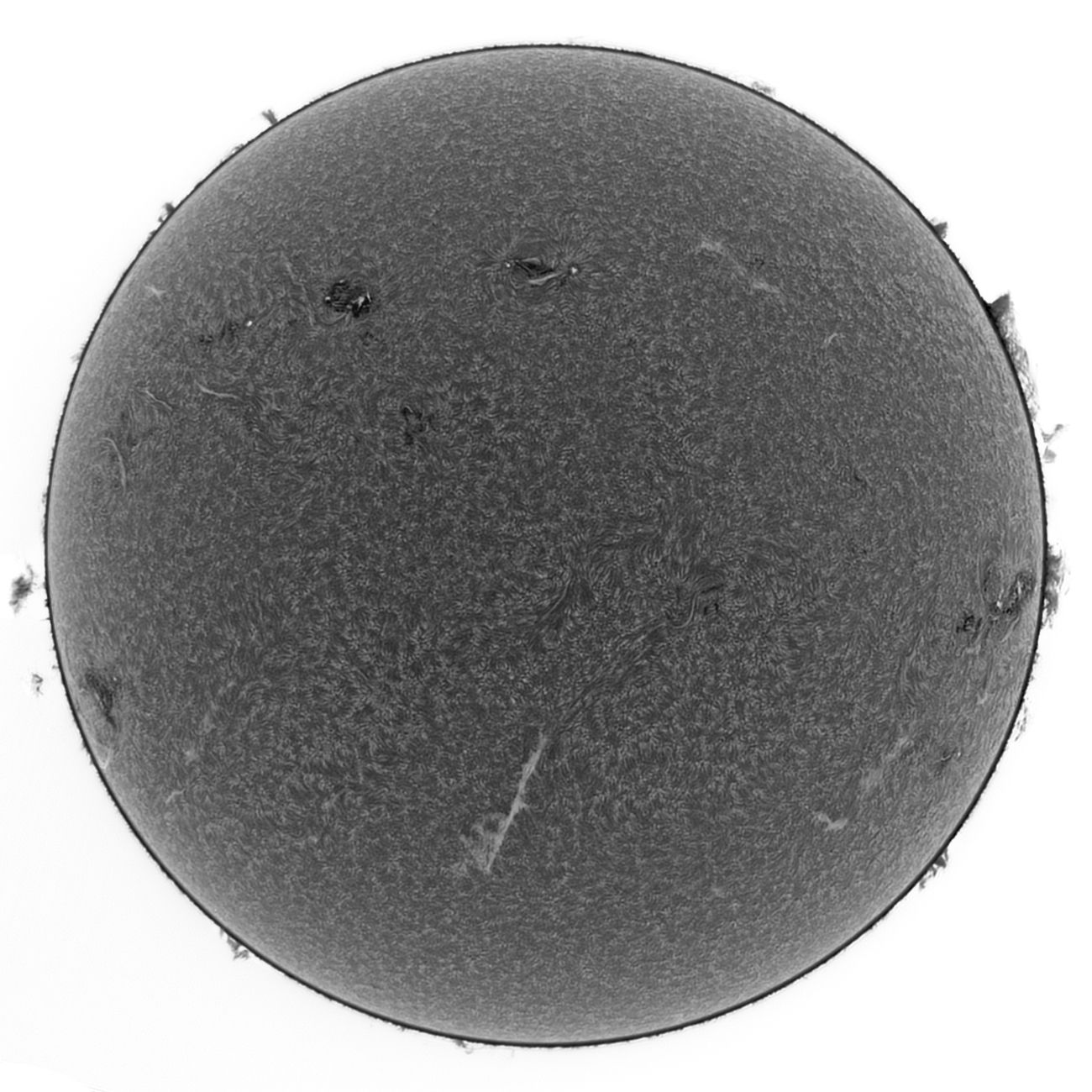 Community photo entitled Hydrogen-alpha image of the sun by Mario Rana on 05/01/2024 at Hampton, Virginia