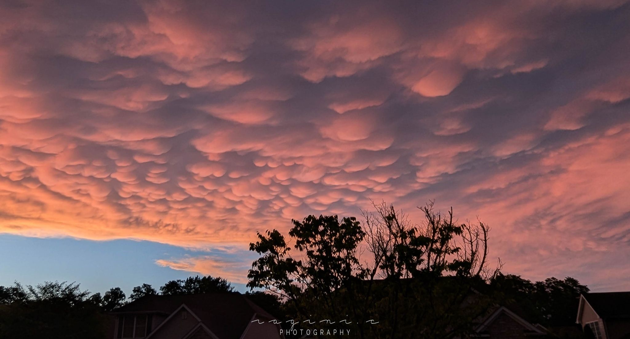 Community photo entitled Mammatus Clouds in the Sunset Hour by Ragini Chaturvedi on 06/30/2024 at NJ, USA