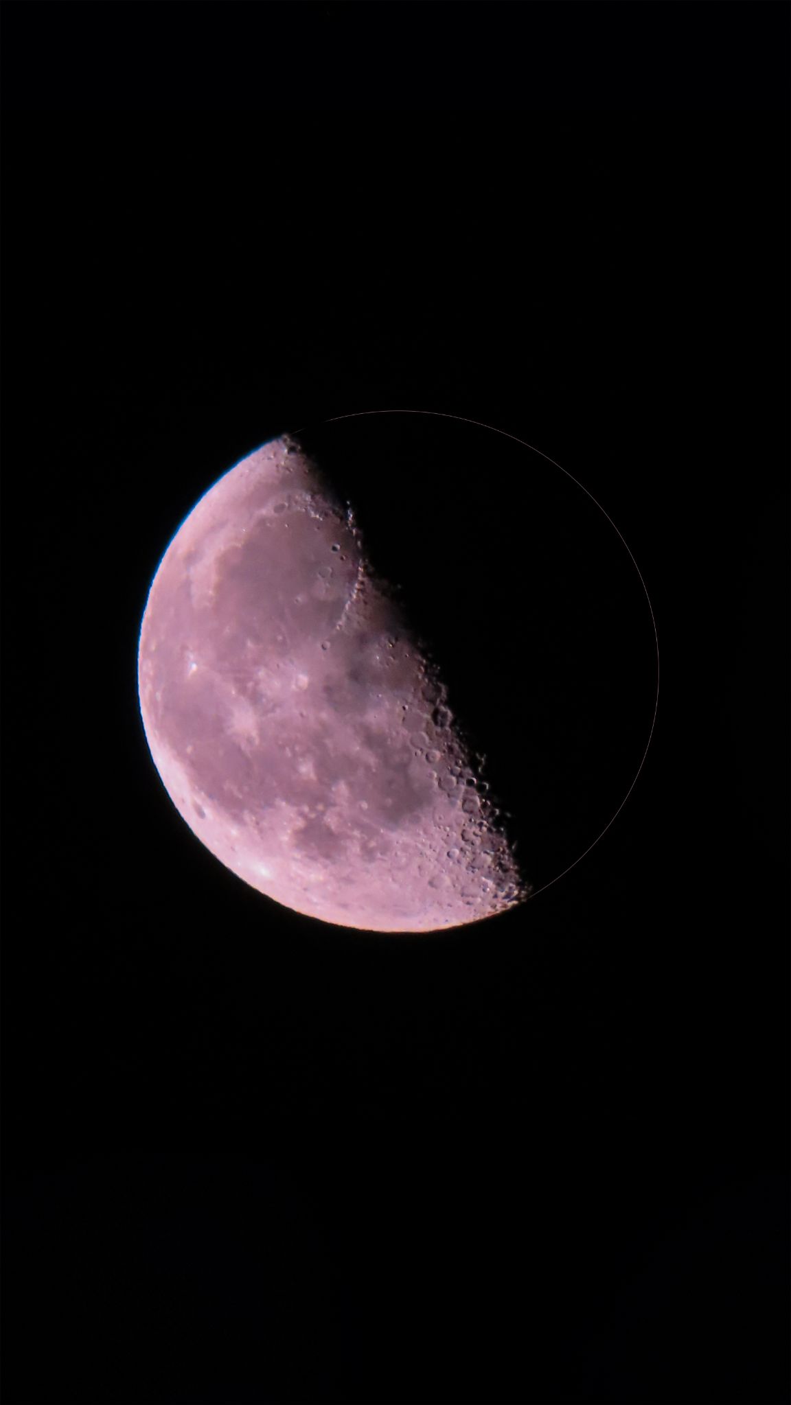 Community photo entitled 3rd Quarter Moon by ANDY BENTLEY on 06/28/2024 at Mountain View, California, United States