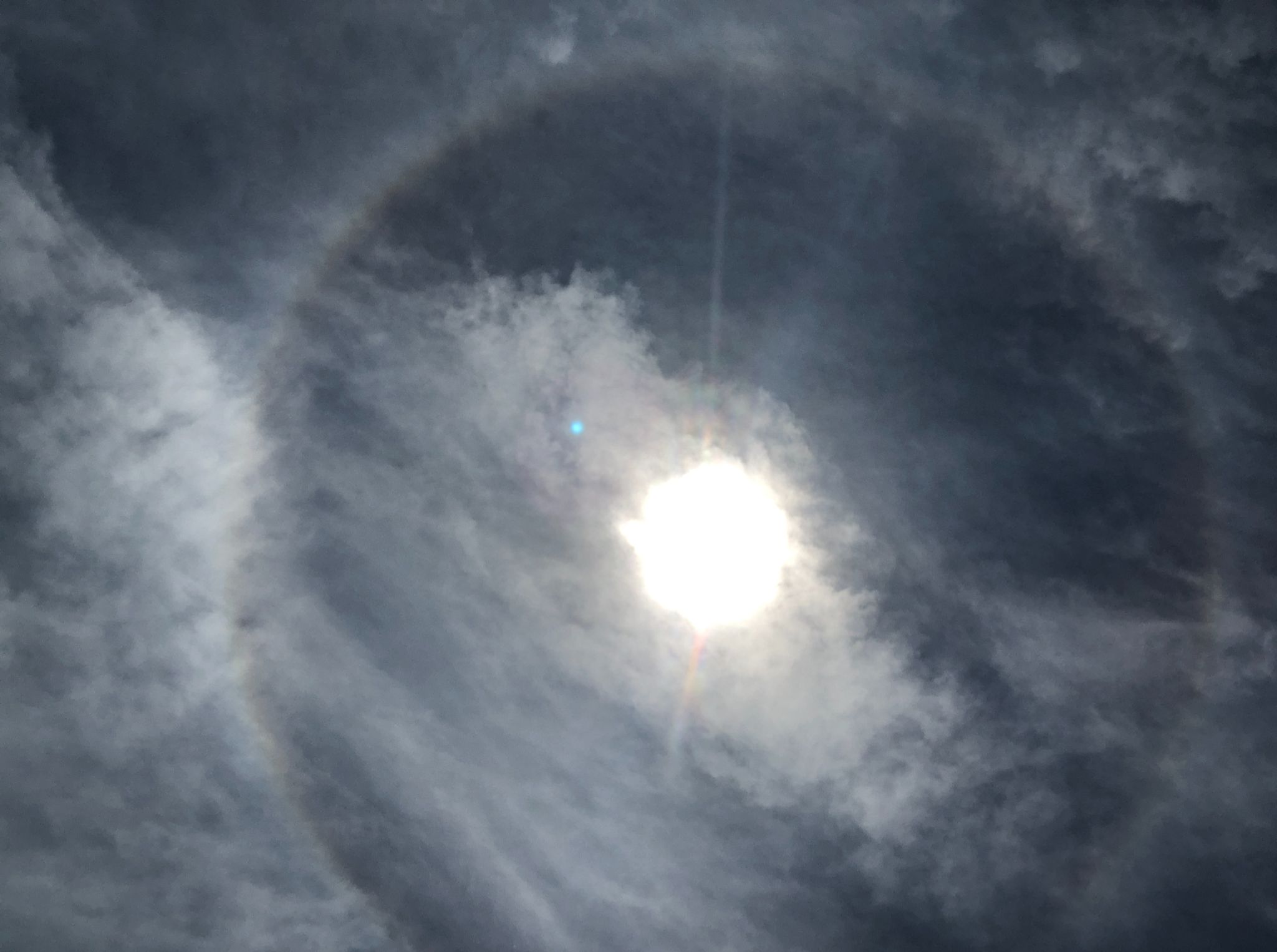 Community photo entitled 22 degree Sun Halo Lees Summit, Missouri USA by Wm Kirk Suedmeyer on 06/30/2024 at Lee's Summit, Missouri USA 39.0076° N, 94.3594° W