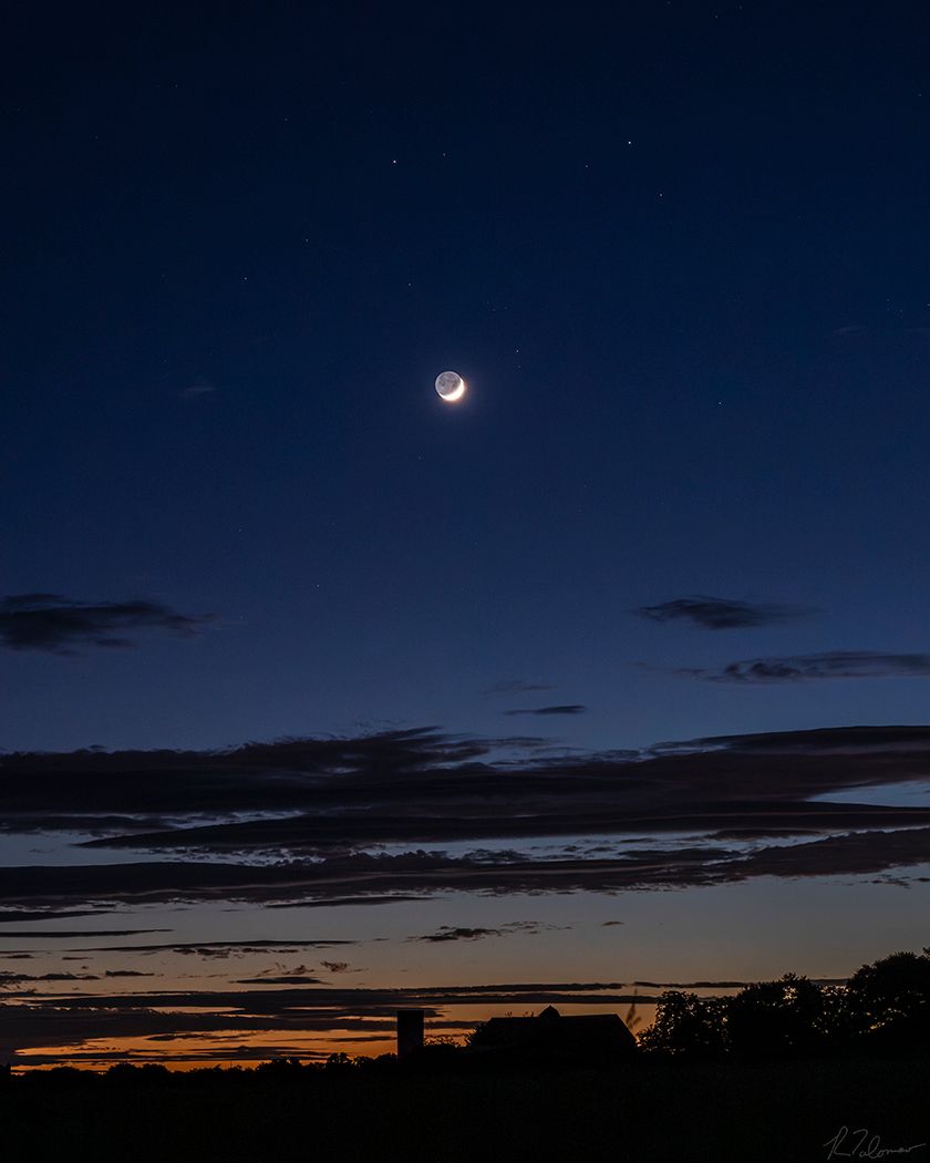Community photo entitled Crescent Moon Over Nokesville, VA, June 8, 2024 by Ray Tolomeo on 06/08/2024 at Nokesville, Virginia
