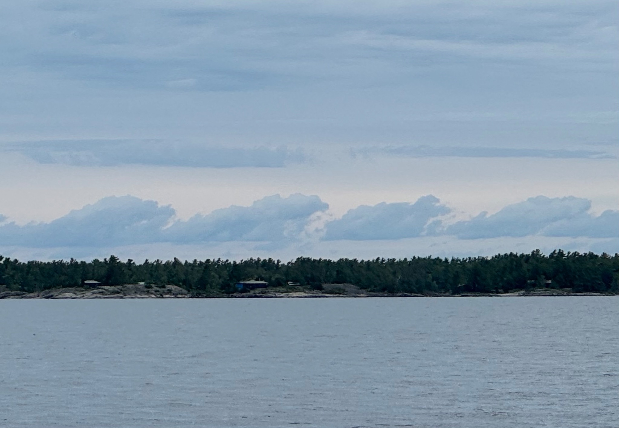 Community photo entitled Wavy Georgian Bay clouds by Anne Bursey on 06/26/2024 at Go Home Bay, Georgian Bay