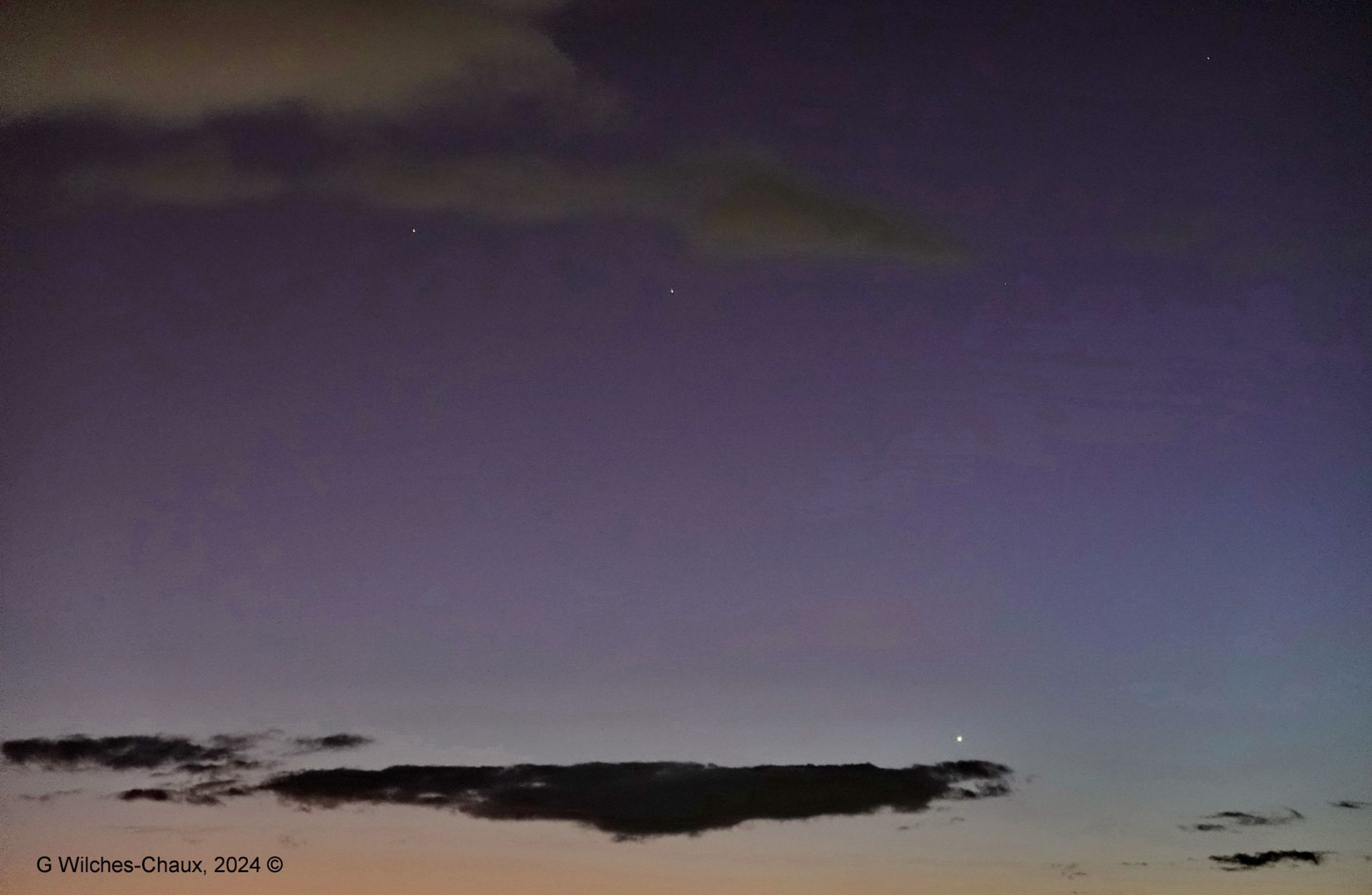 Community photo entitled Planets in the evening sky by Gustavo Wilches-Chaux on 07/29/2024 at Bogota, Colombia