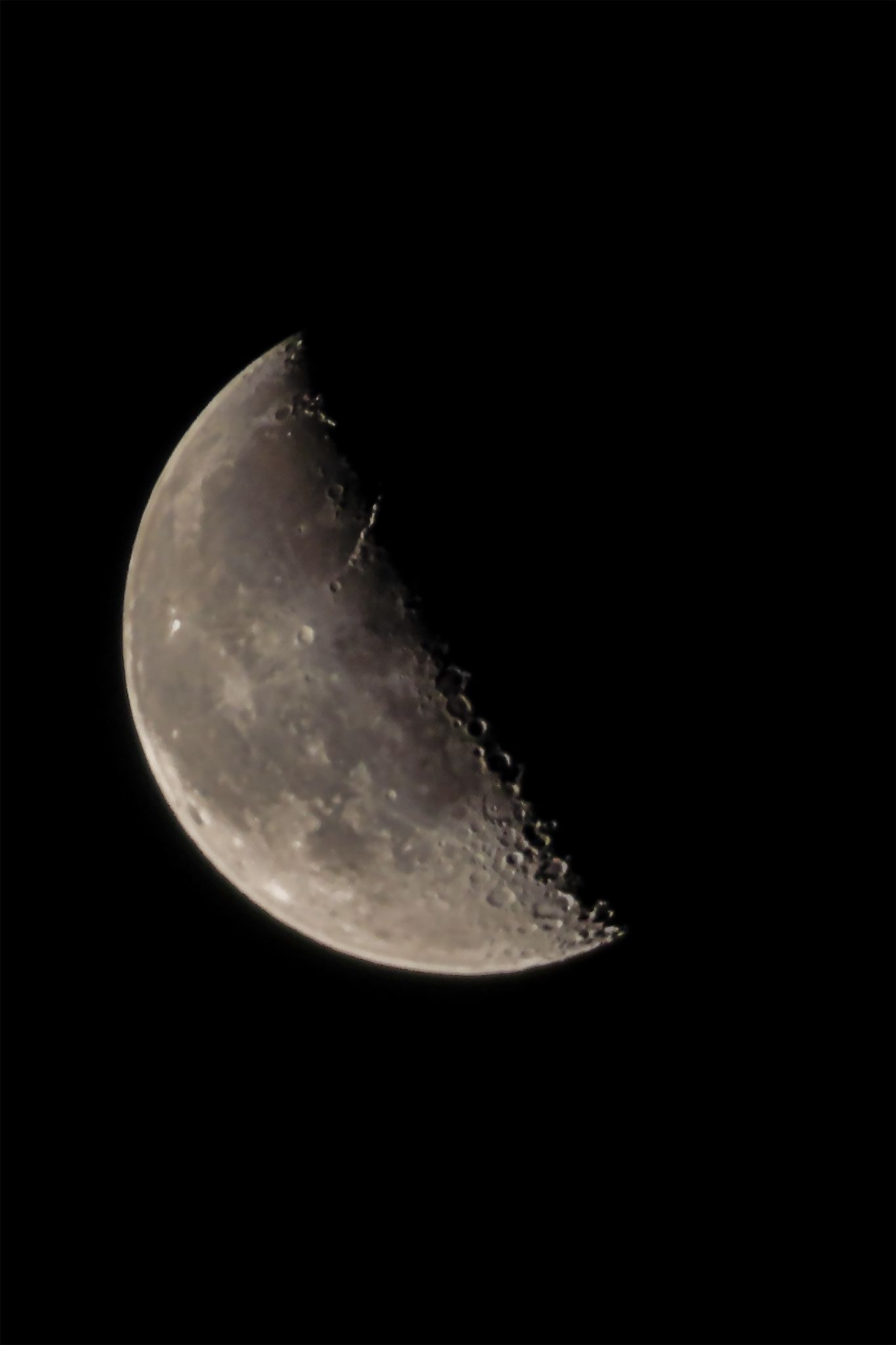 Community photo entitled 3rd Quarter Moon by ANDY BENTLEY on 07/28/2024 at Mountain View, CA, USA