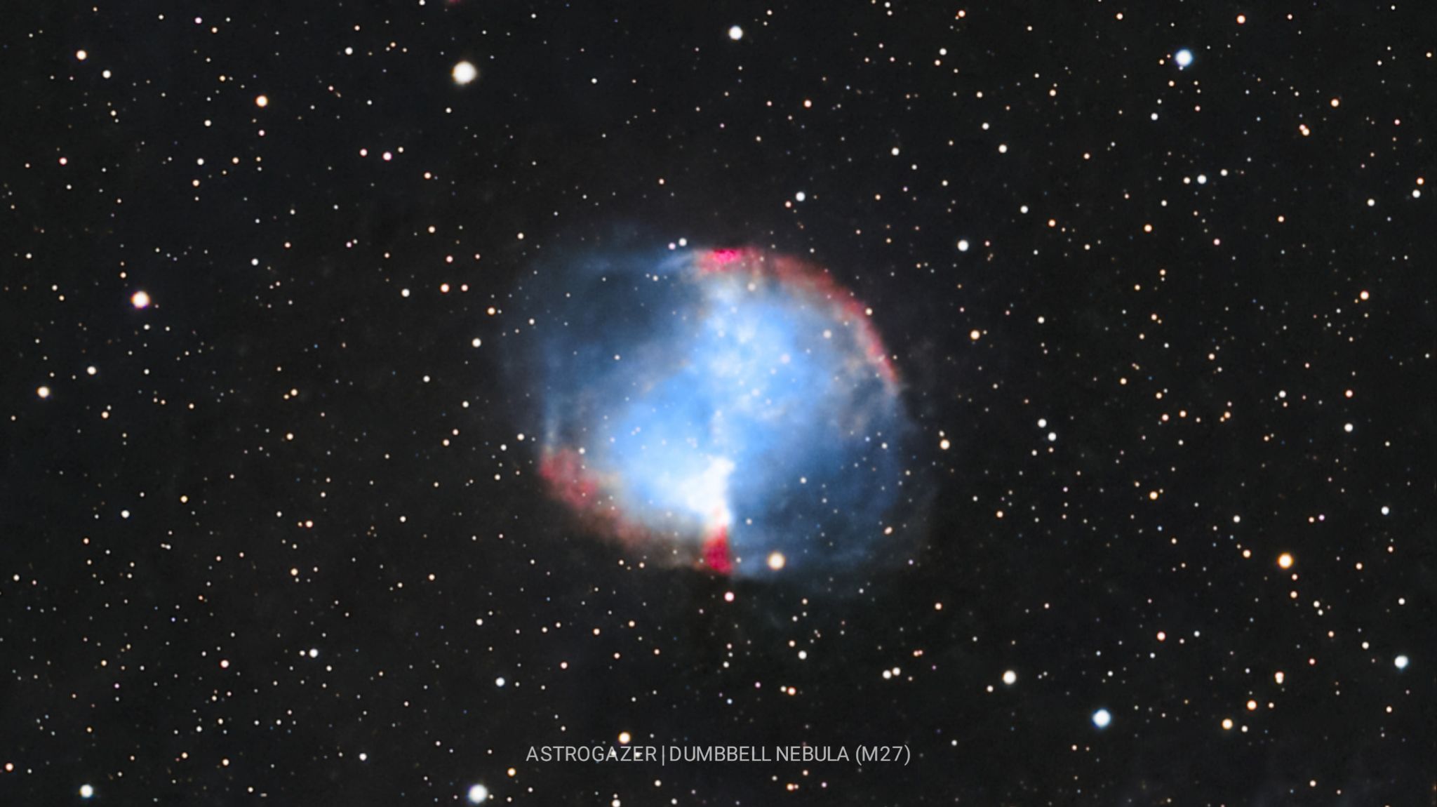 Community photo entitled Dumbbell Nebula (M27) by Atharva Maurya on 07/20/2024 at Bhadohi, Uttar Pradesh, India