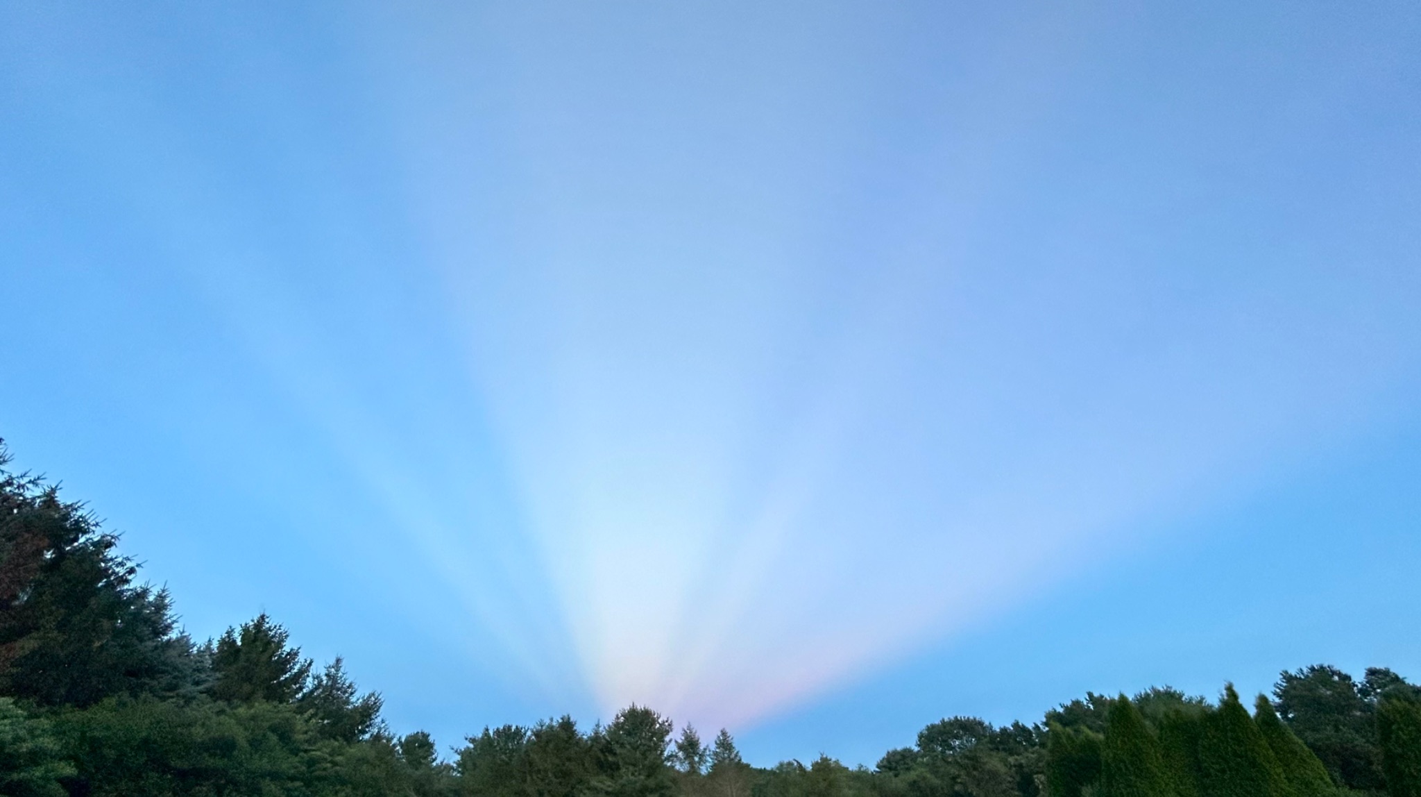 Community photo entitled anti-crepuscular rays NJ by Don Shields on 07/10/2024 at Hillsborough,NJ, USA