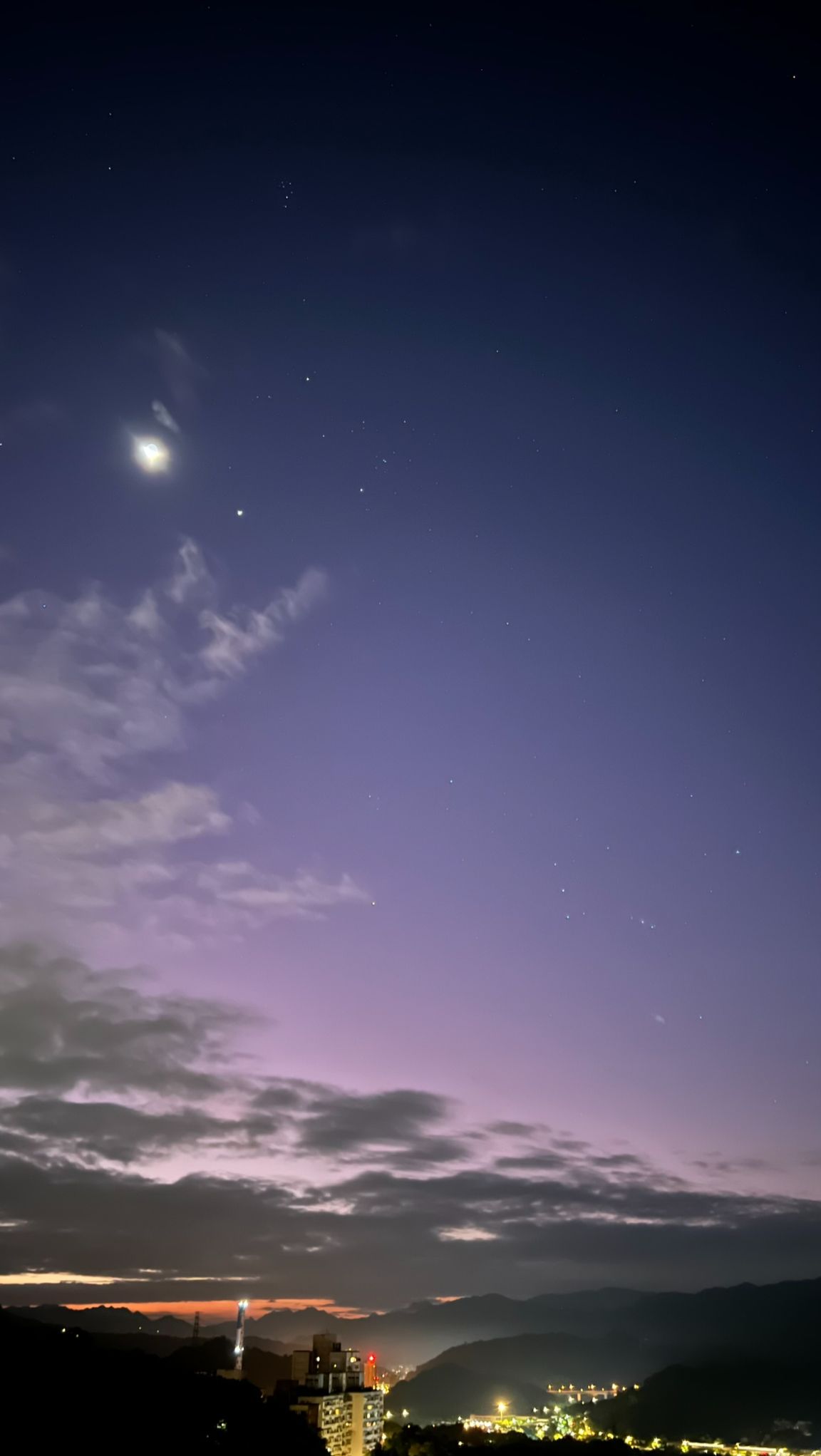 Community photo entitled Show of Stars, Planets and Moon in Pink Sky by Meiying Lee on 07/31/2024 at Taipei, Taiwan