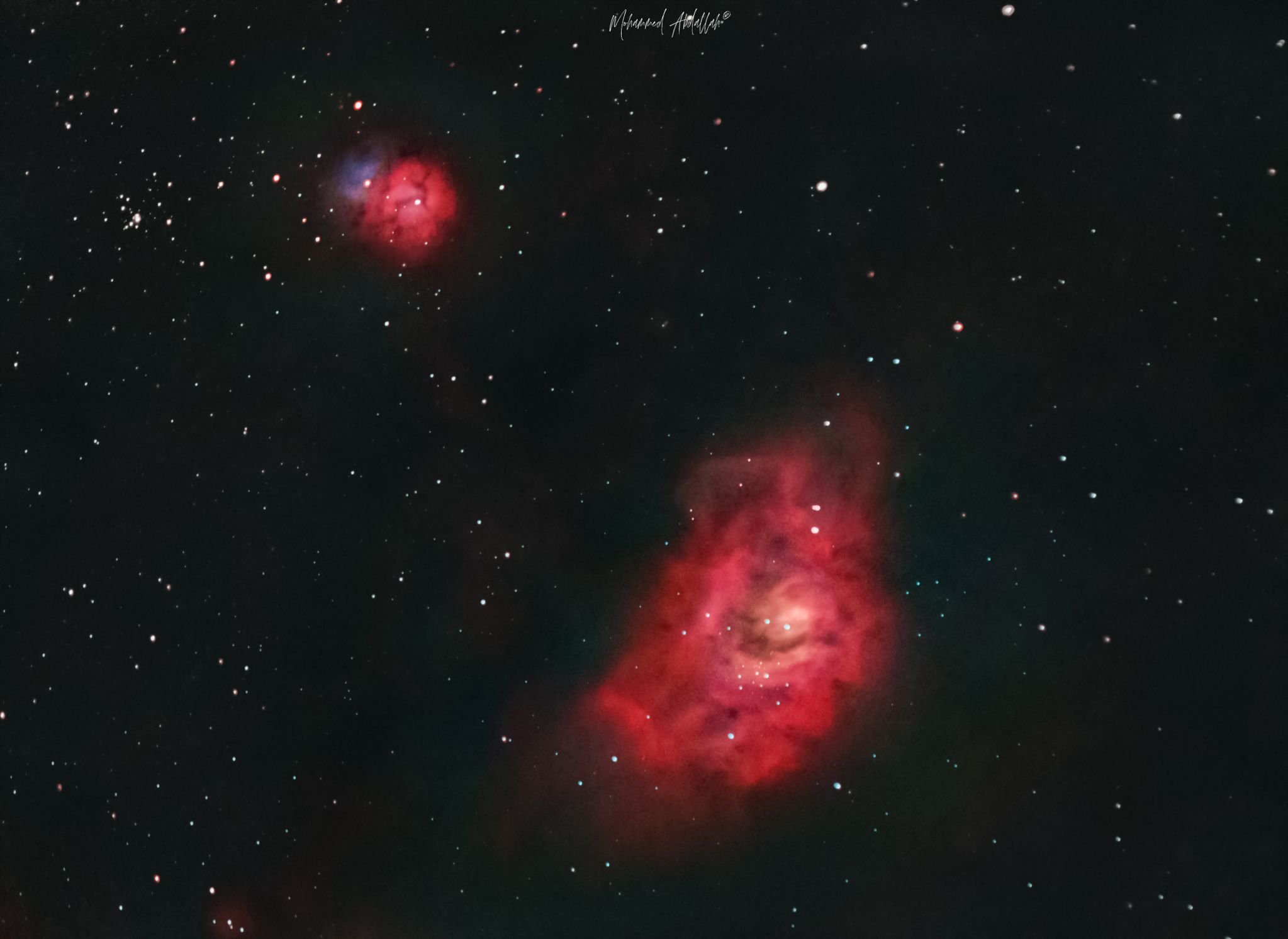 Community photo entitled Lagoon & Trifid Nebula - HaRGB by Mohammed Abdallah on 07/05/2024 at Suez, Egypt