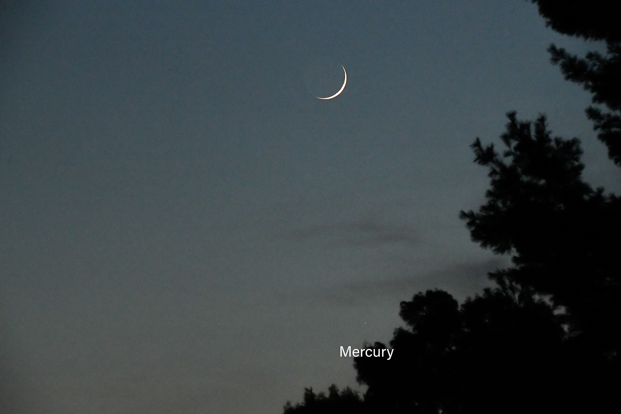 Community photo entitled The Moon and Mercury by Chuck Reinhart on 07/07/2024 at Vincennes, Indiana