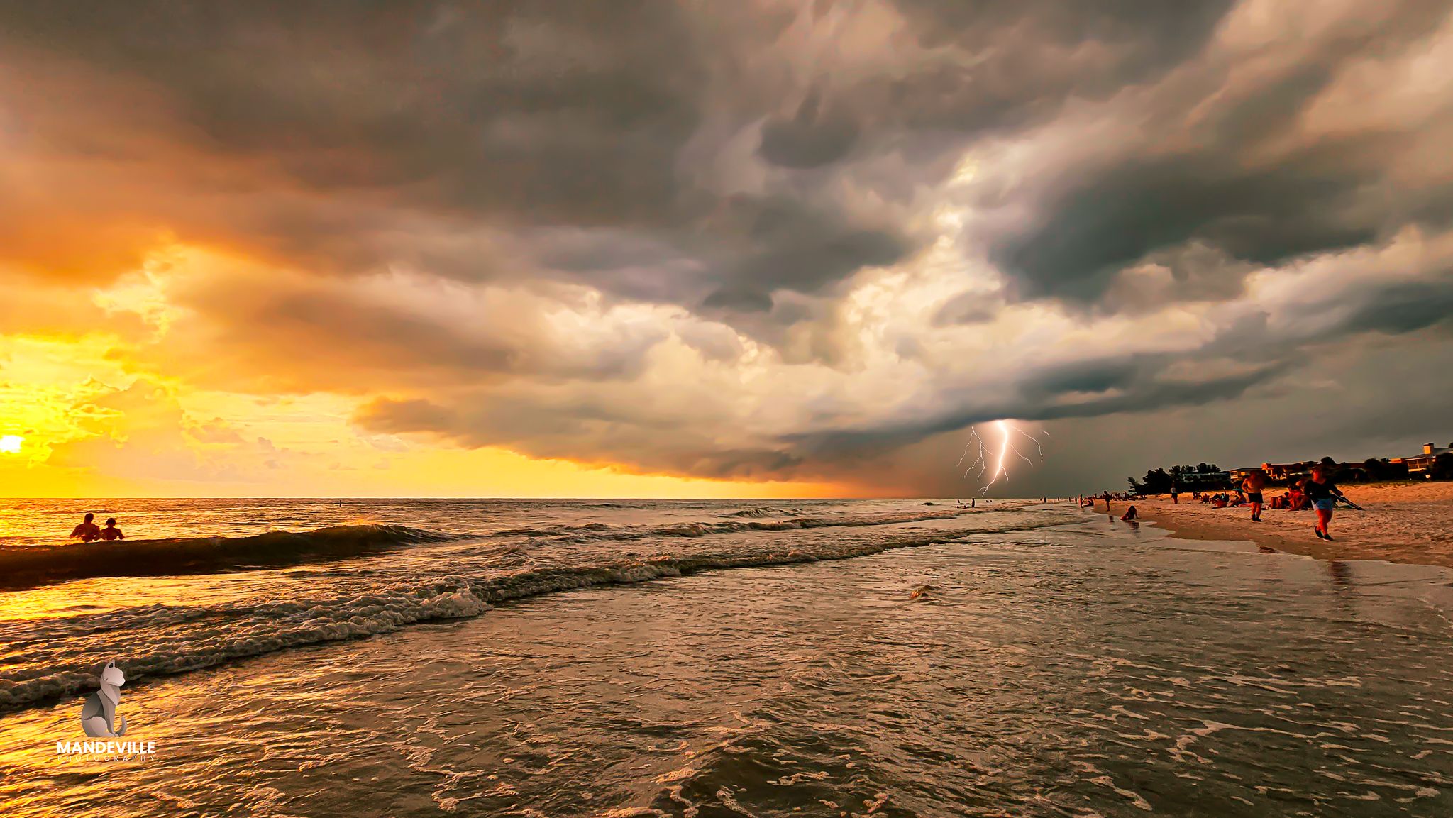 Community photo entitled Electric Sunset: Unexpected Lightning Strike Over the Gulf by Christy Mandeville on 06/28/2024 at Indian Rocks Beach, Florida USA