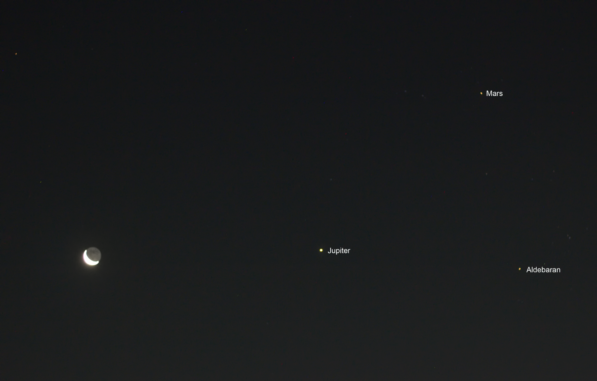 Community photo entitled Waning crescent Moon and planets by David Hoskin on 07/31/2024 at Halifax, Nova Scotia, Canada