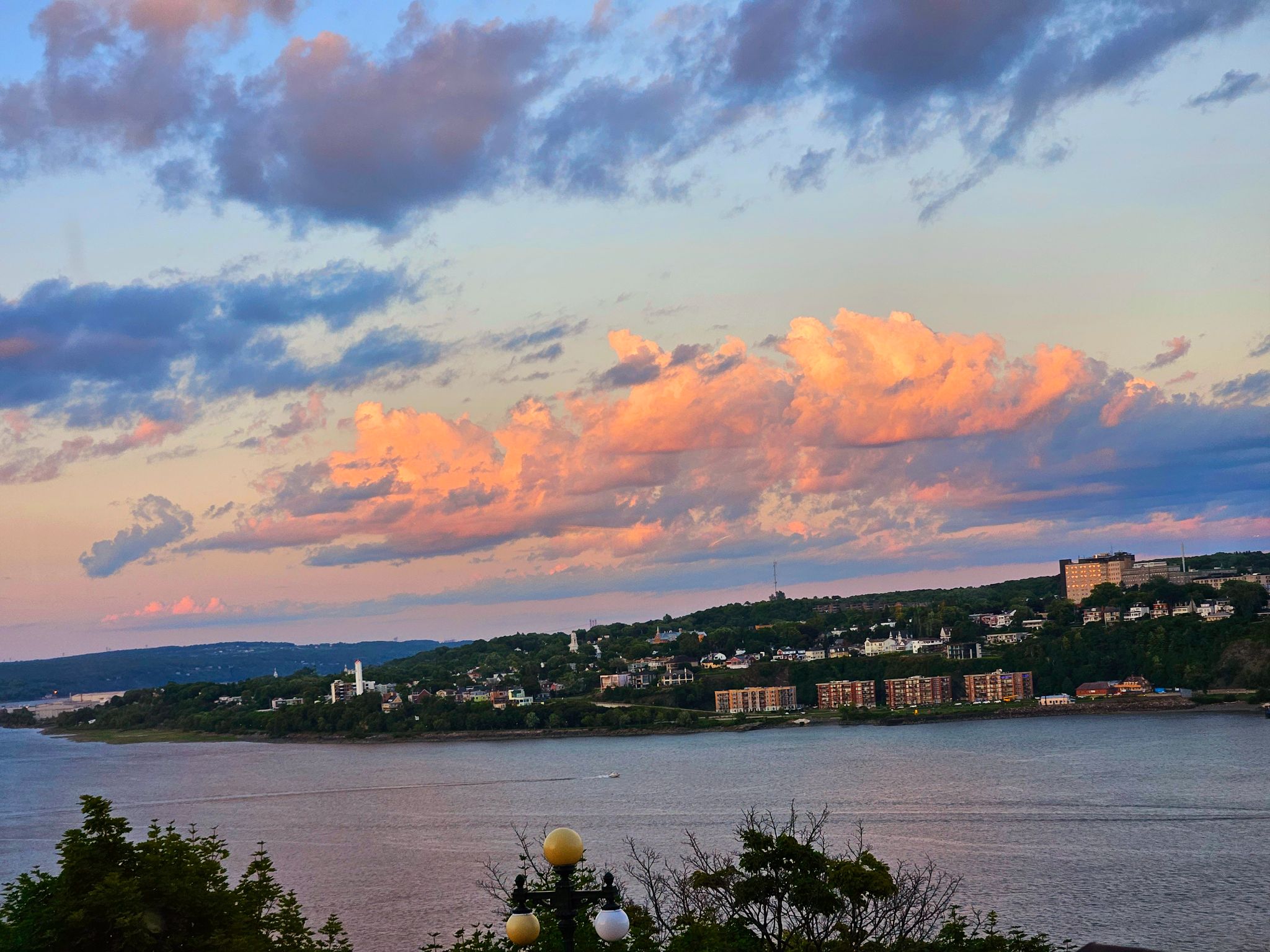 Community photo entitled Cotton Candy Sky over St. Lawrence River by C. Gentile on 08/10/2024 at Quebec City, Quebec Canada