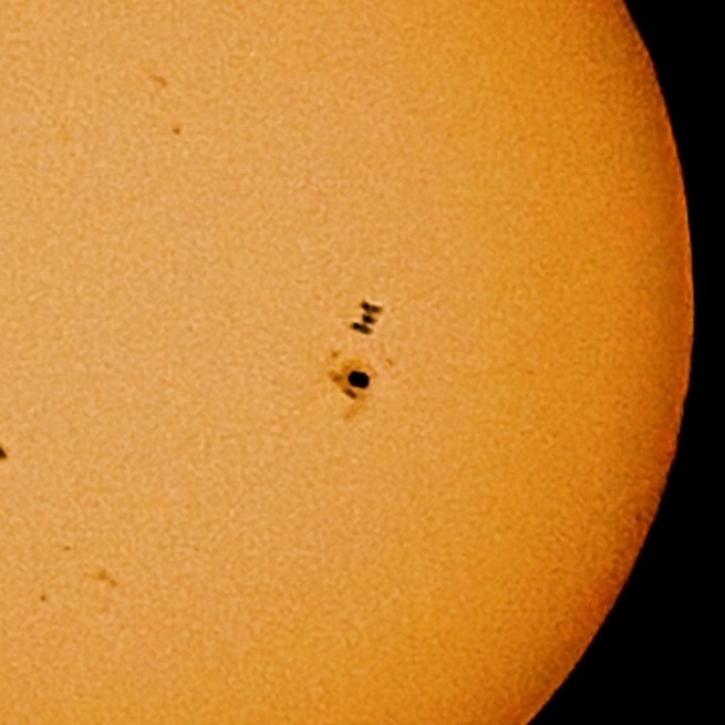 Community photo entitled ISS Solar Transit Above Aggieland by Bob Rich on 08/16/2024 at College Station, Texas, USA