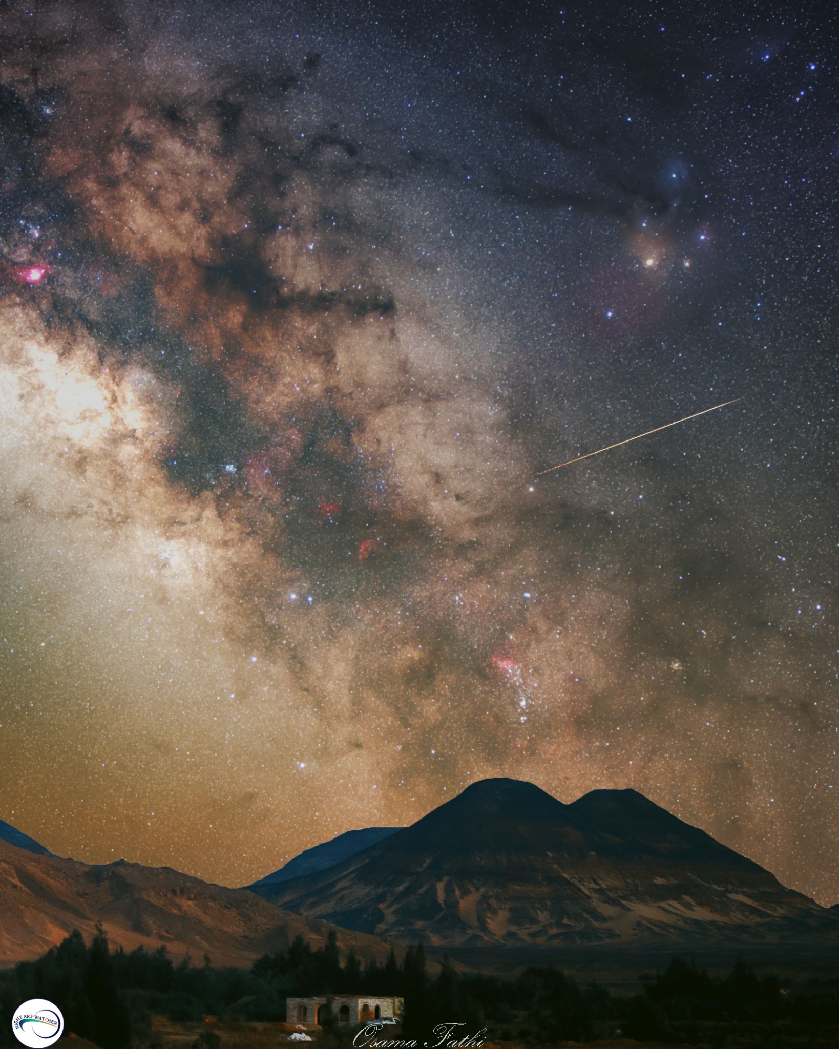 Community photo entitled Beginning of the Perseid meteor shower  over the Black Desert Mountains, Egypt by Osama Fathi on 08/02/2024 at Black Desert, Egypt