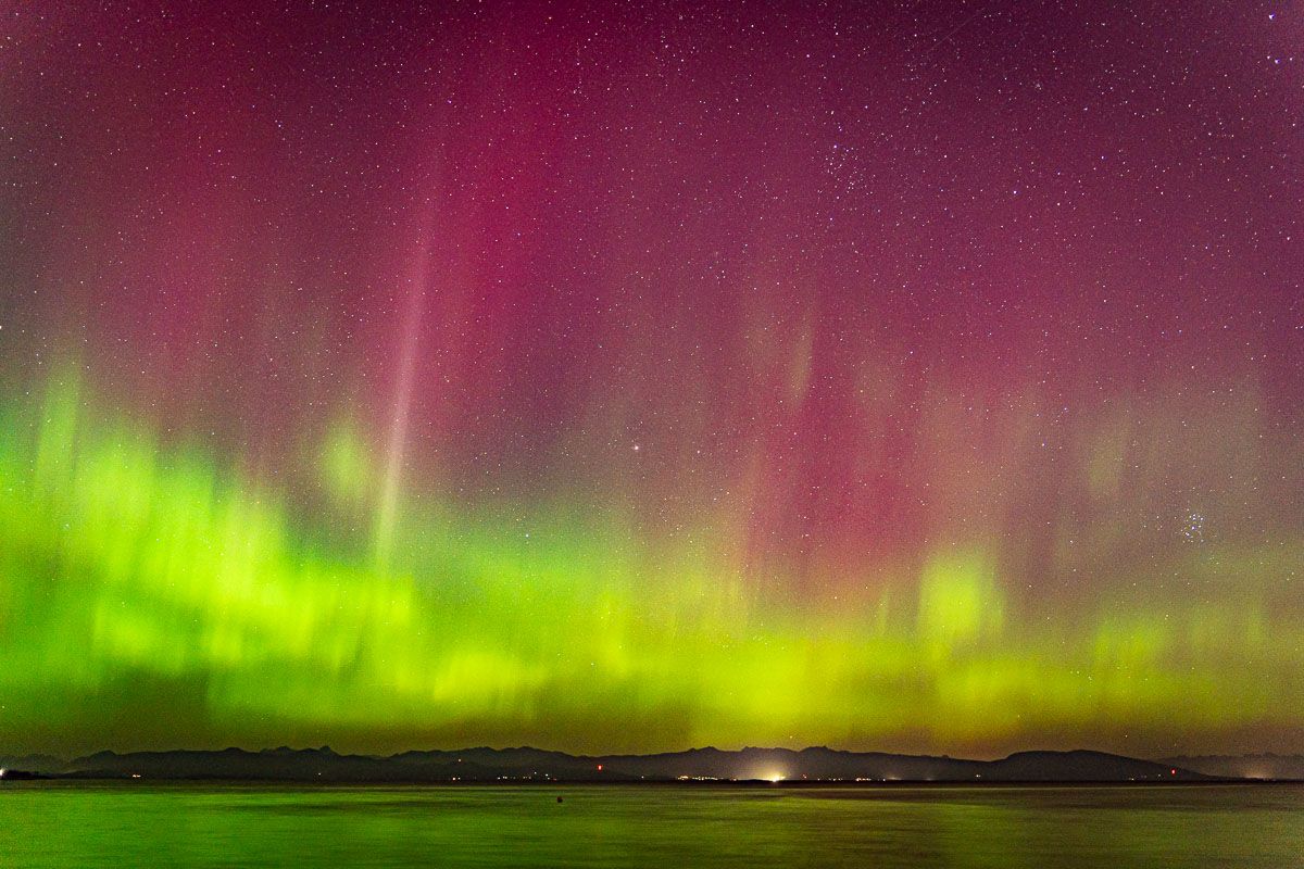 Community photo entitled Dancing Sky by Wally Roth on 08/27/2024 at Lantzville, BC, Canada