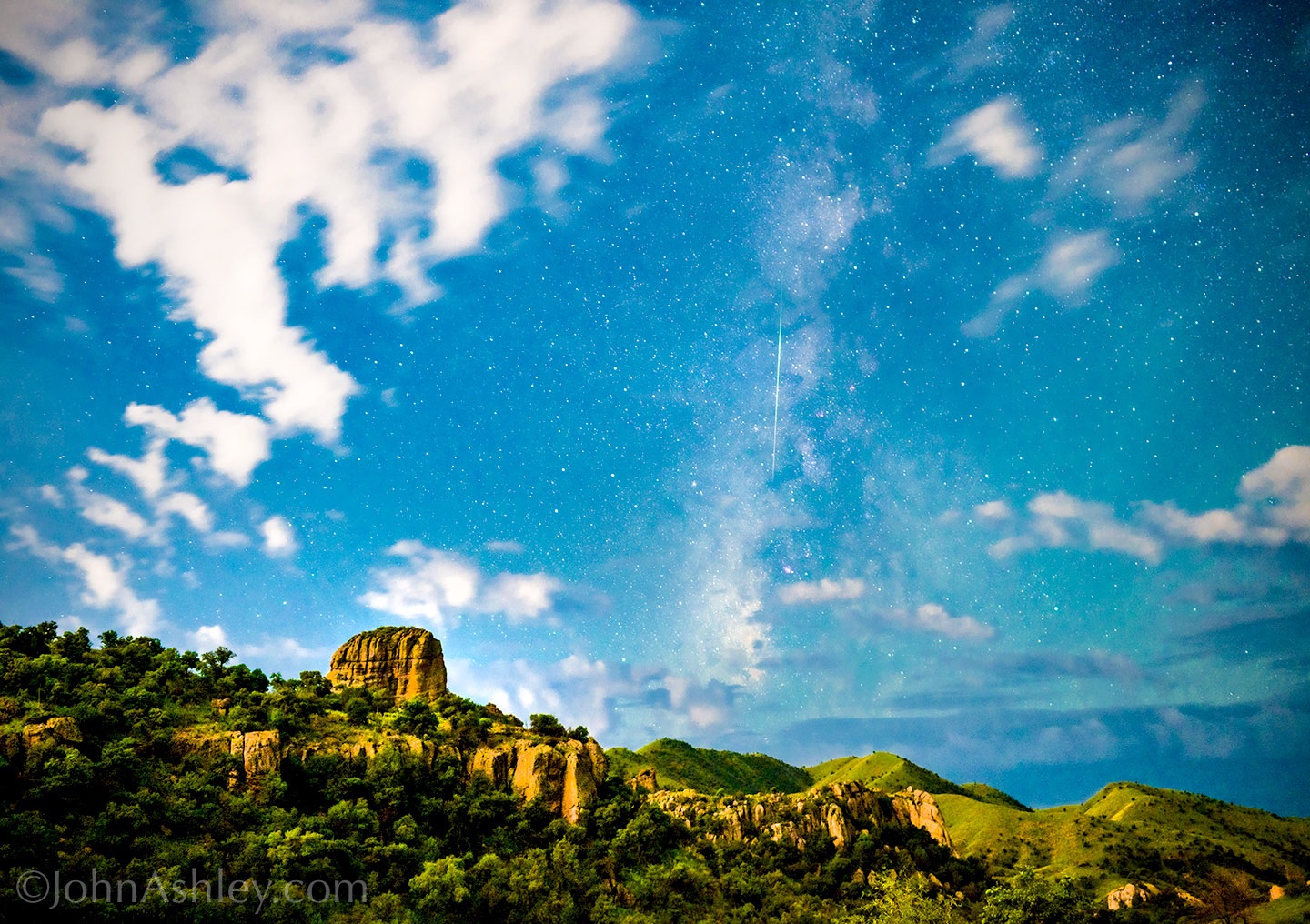 Community photo entitled Castle Rock Perseid meteor by John Ashley on 08/11/2024 at Peña Blanca, Arizona, USA