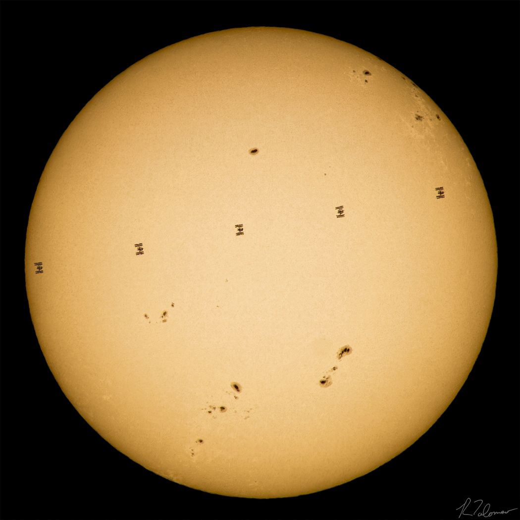 Community photo entitled International Space Station Transits the Sun, August 3, 2024 by Ray Tolomeo on 08/03/2024 at King George, Virginia