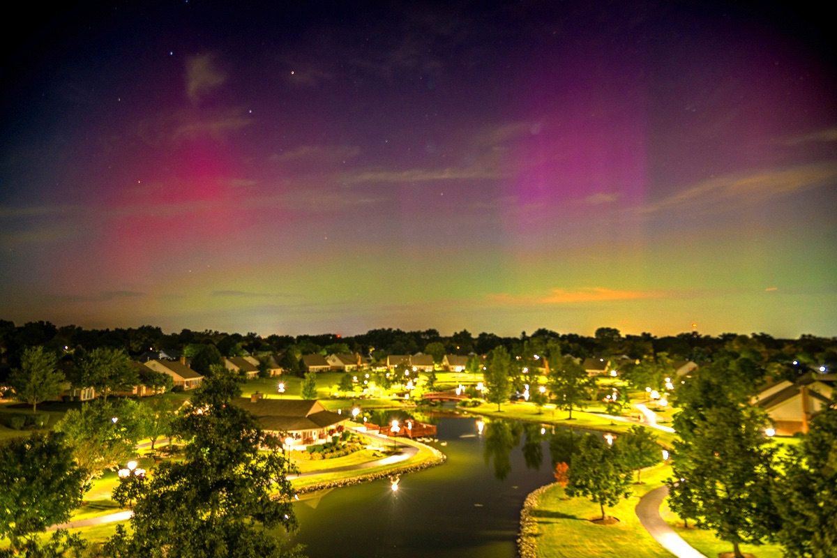 Community photo entitled Northern Lights above senior community by Rick Remington on 08/11/2024 at Arlington Heights Illinois