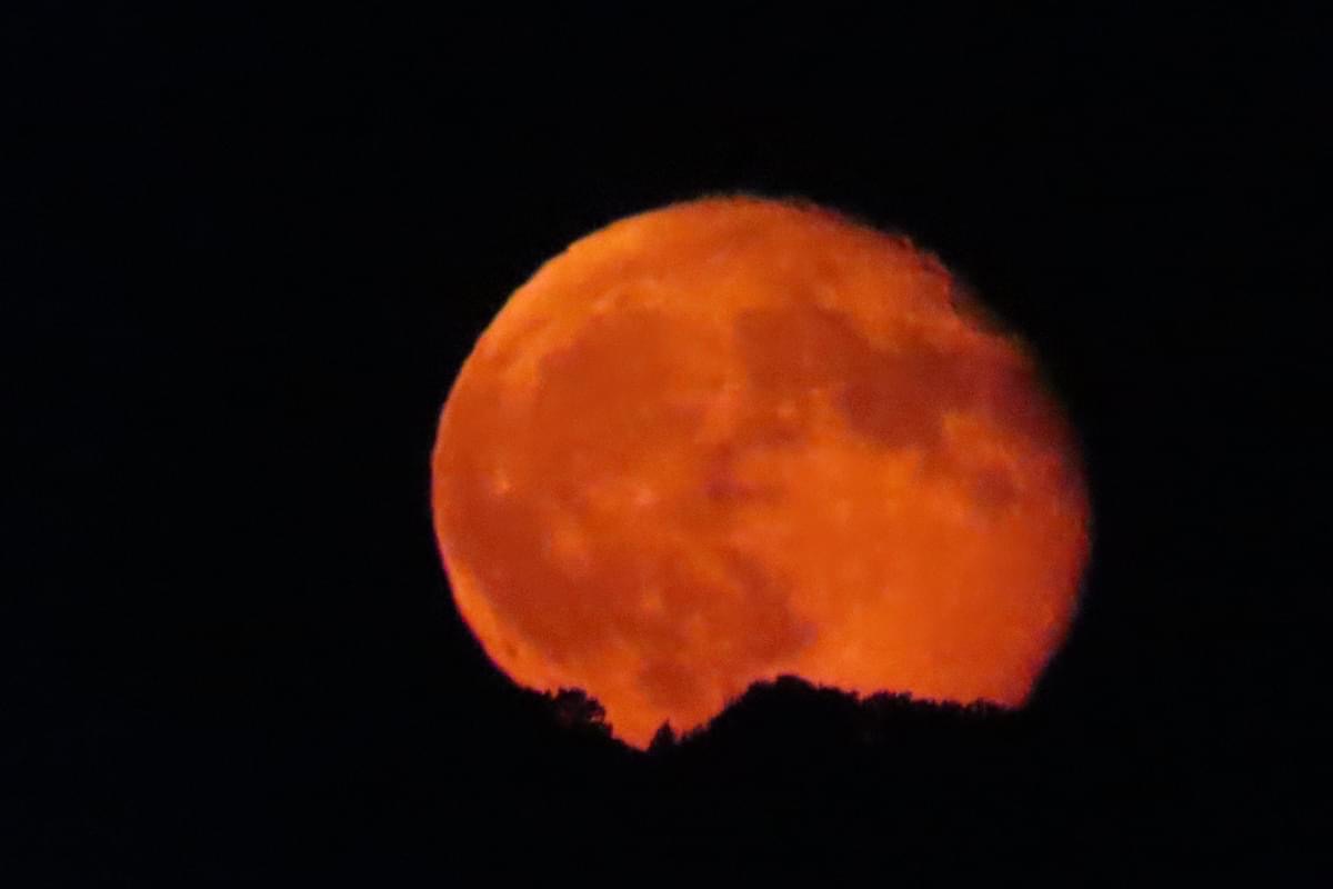 Community photo entitled Super Blue Moon riding second evening. by Marilyn Moffatt on 08/22/2024 at Third Beach, Middletown