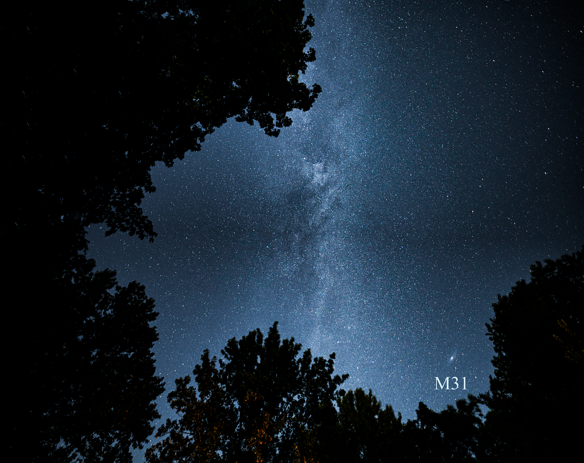 Community photo entitled The Milky Way and M31 by Charles Reinhart on 08/27/2024 at Vincennes, Indiana