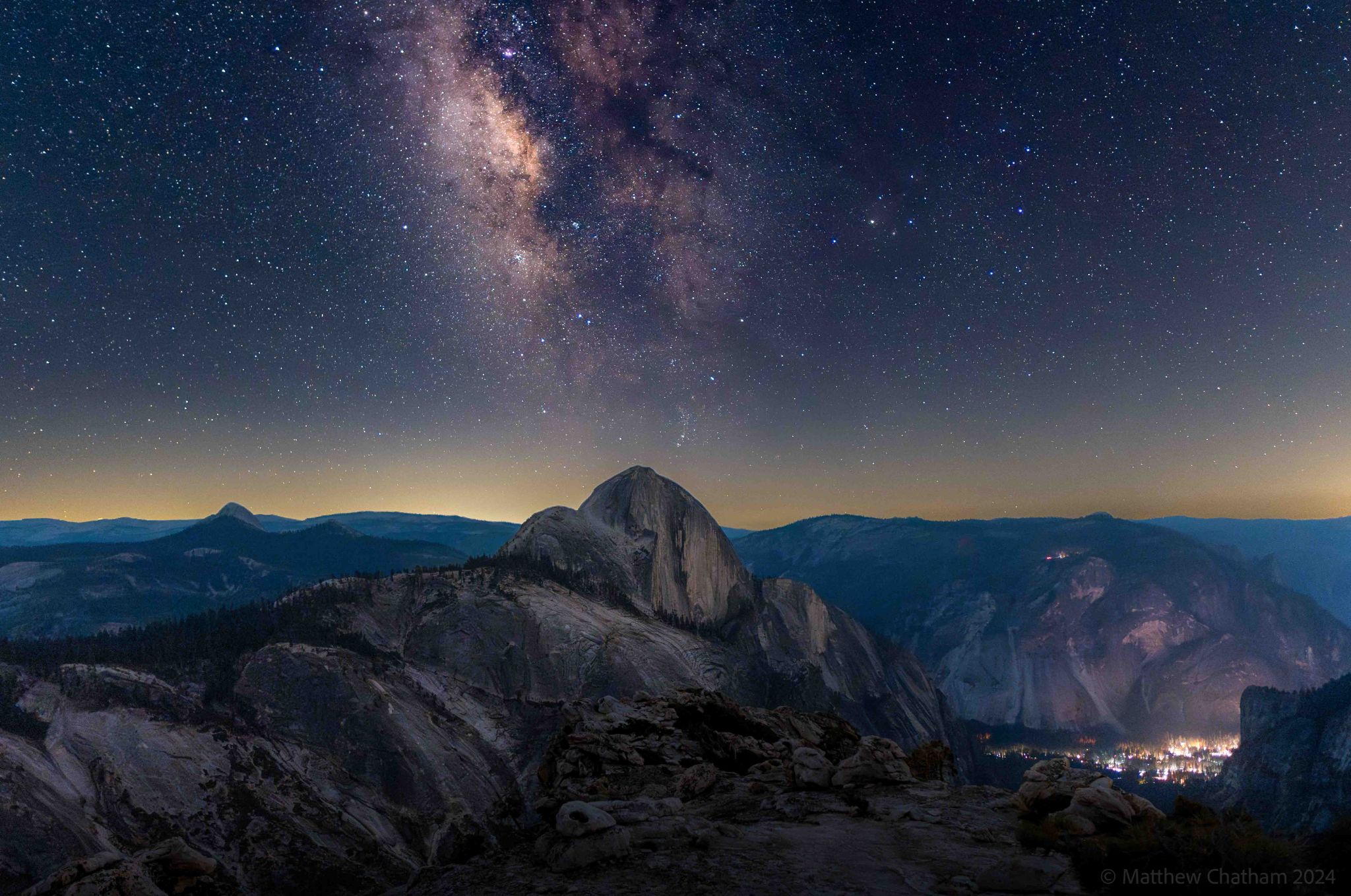 Community photo entitled Half of a Volcano (Milky Way Over Half Dome) by Matthew Chatham on 08/09/2024 at Yosemite National Park, California, United States