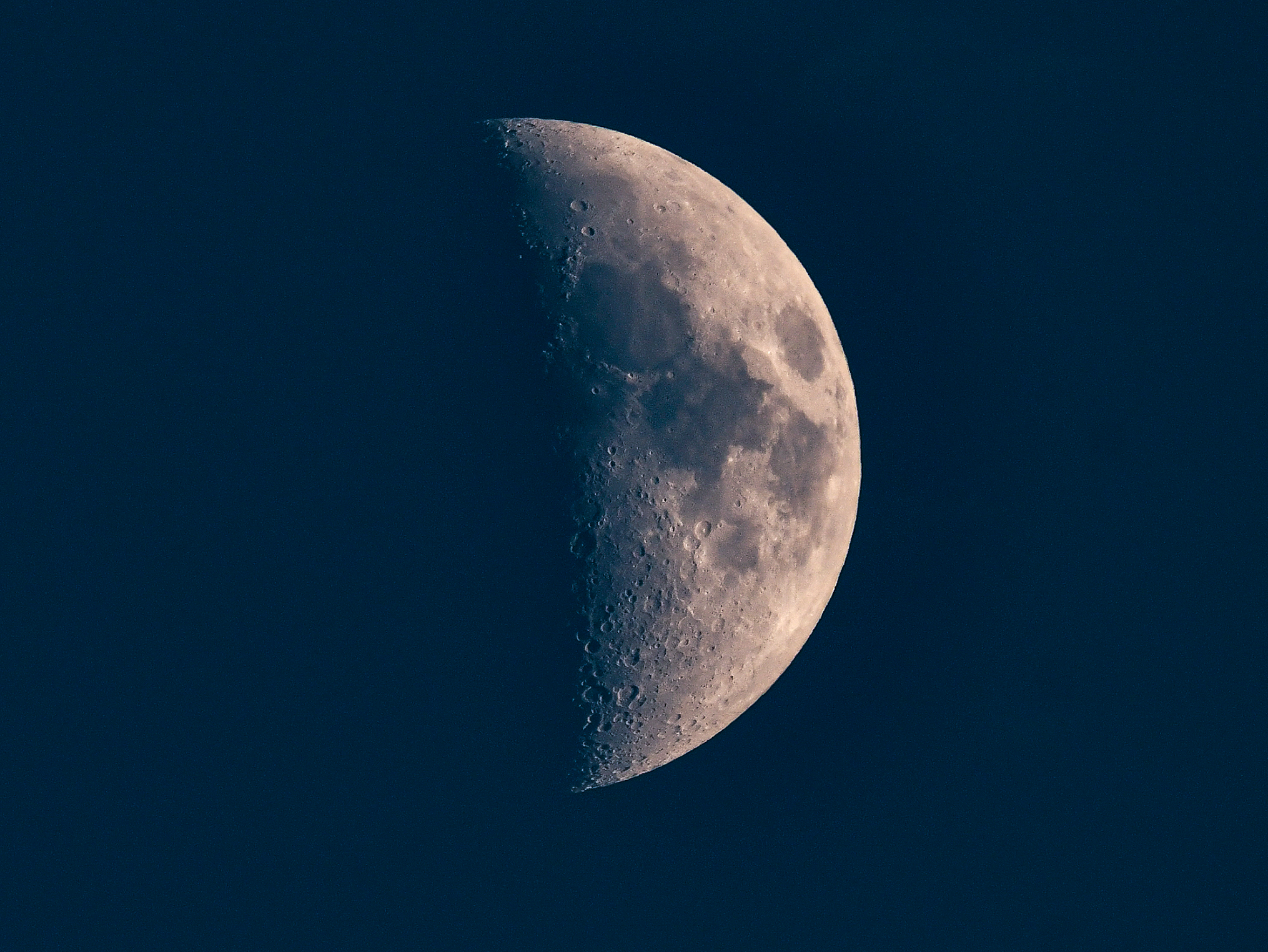 Community photo entitled First Quarter Moon by Chuck Reinhart on 08/11/2024 at Vincennes, Indiana