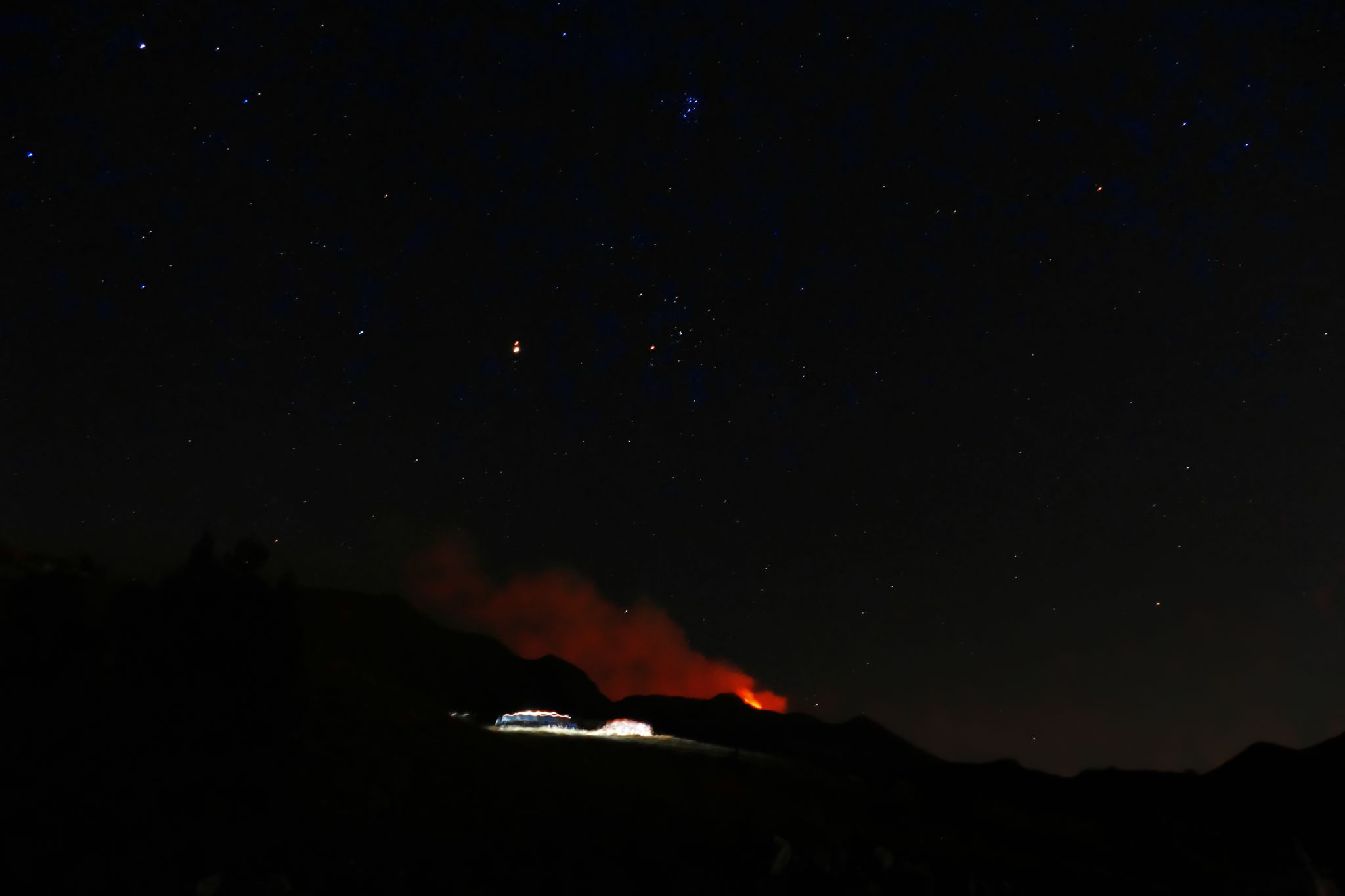 Community photo entitled "Fiery" Mars-Jupiter conjunction by EGIDIO VERGANI on 08/14/2024 at Campo Cecina-Carrara-Italy