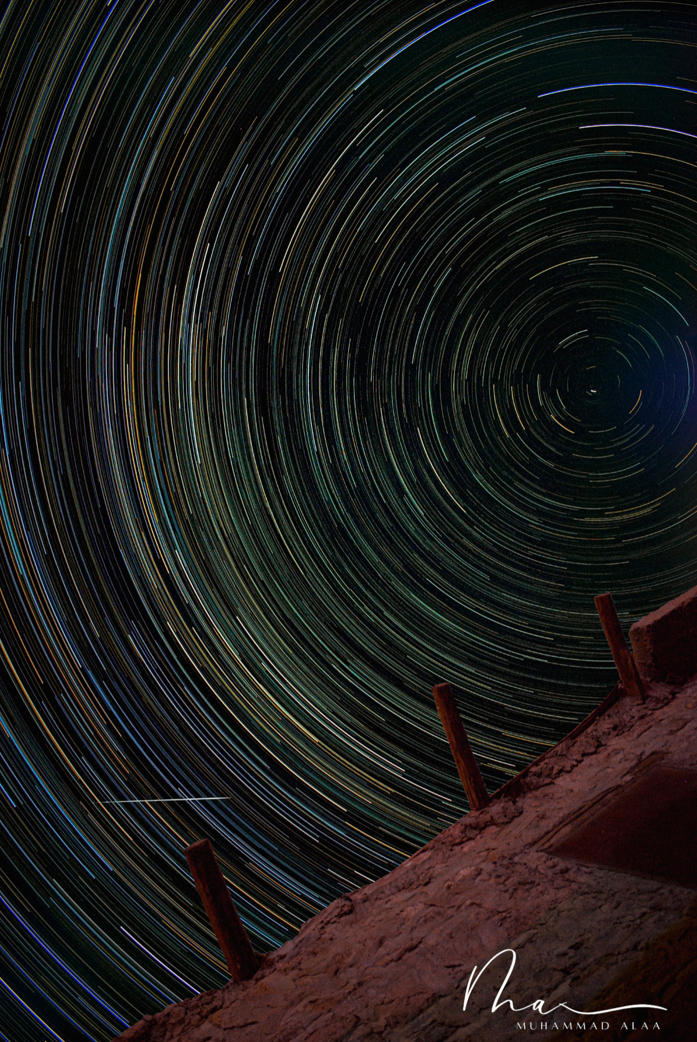 Community photo entitled Star trails by Muhammad Alaa on 08/15/2024 at Egypt, Assiut, Sanabo