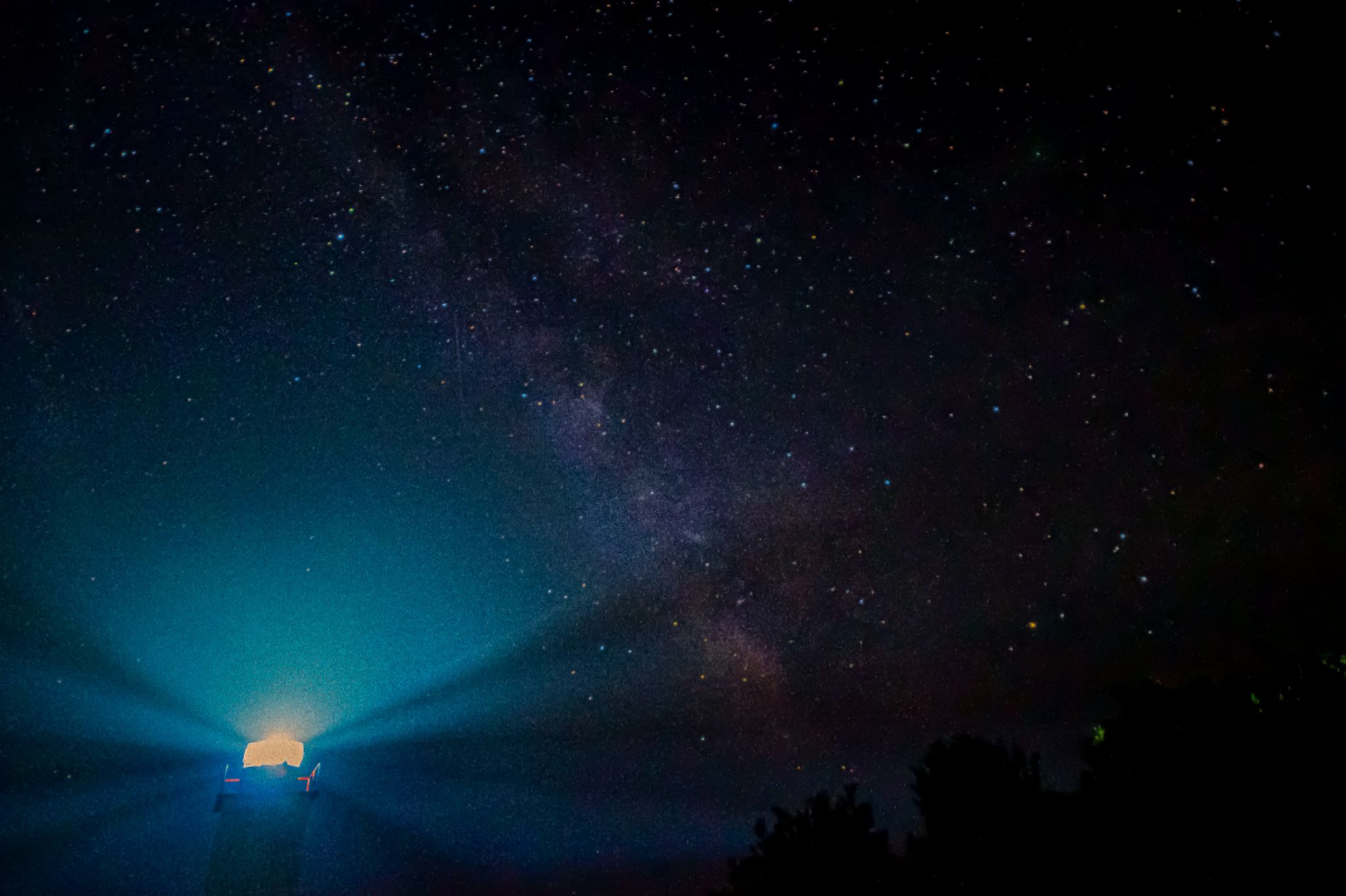 Community photo entitled Beacon and the Milky Way on the Bay of Fundy. by Stéphane Picard on 08/02/2024 at St. Martins, New Brunswick, Canada