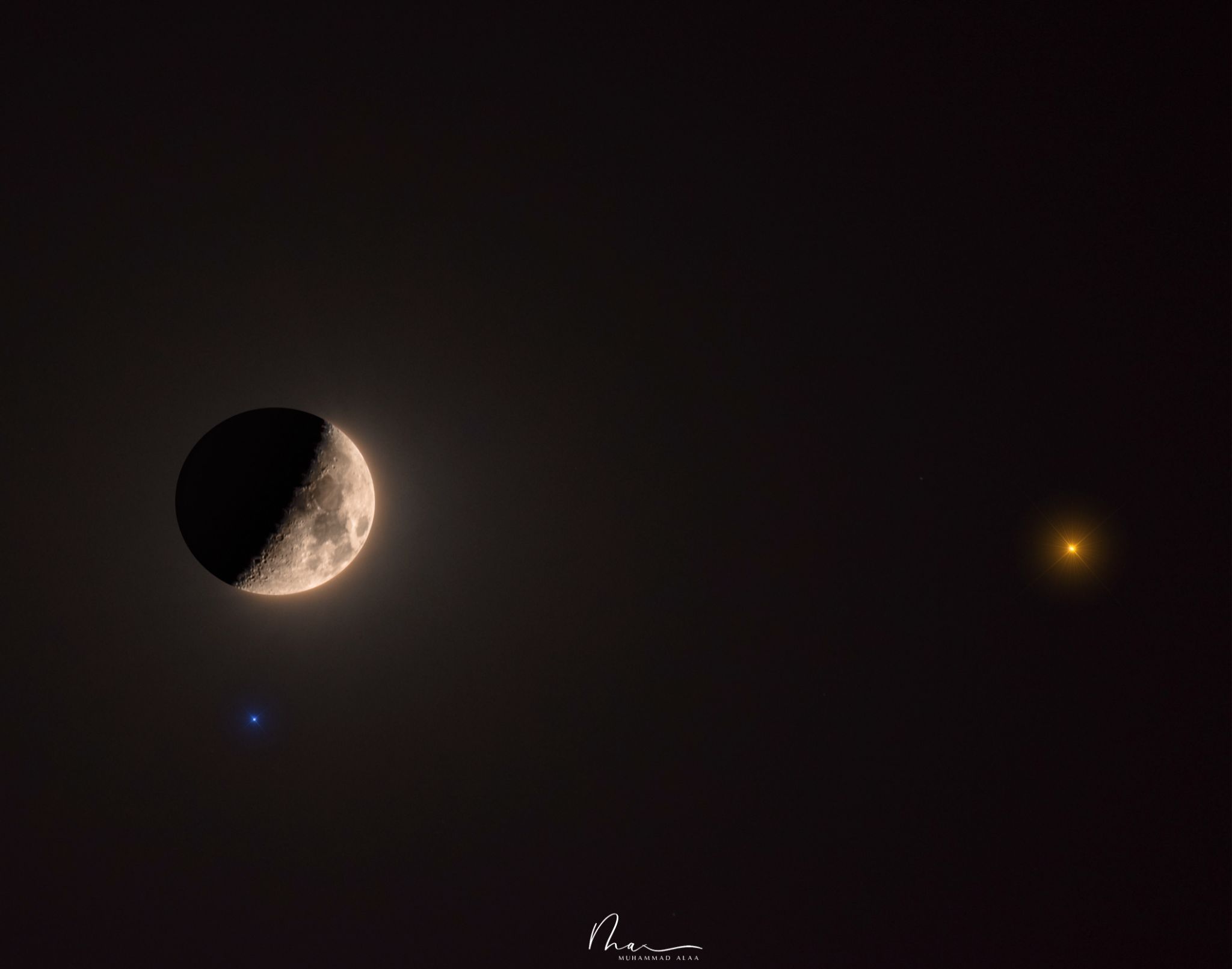 Community photo entitled Moon and star Antares by Muhammad Alaa on 09/10/2024 at Egypt