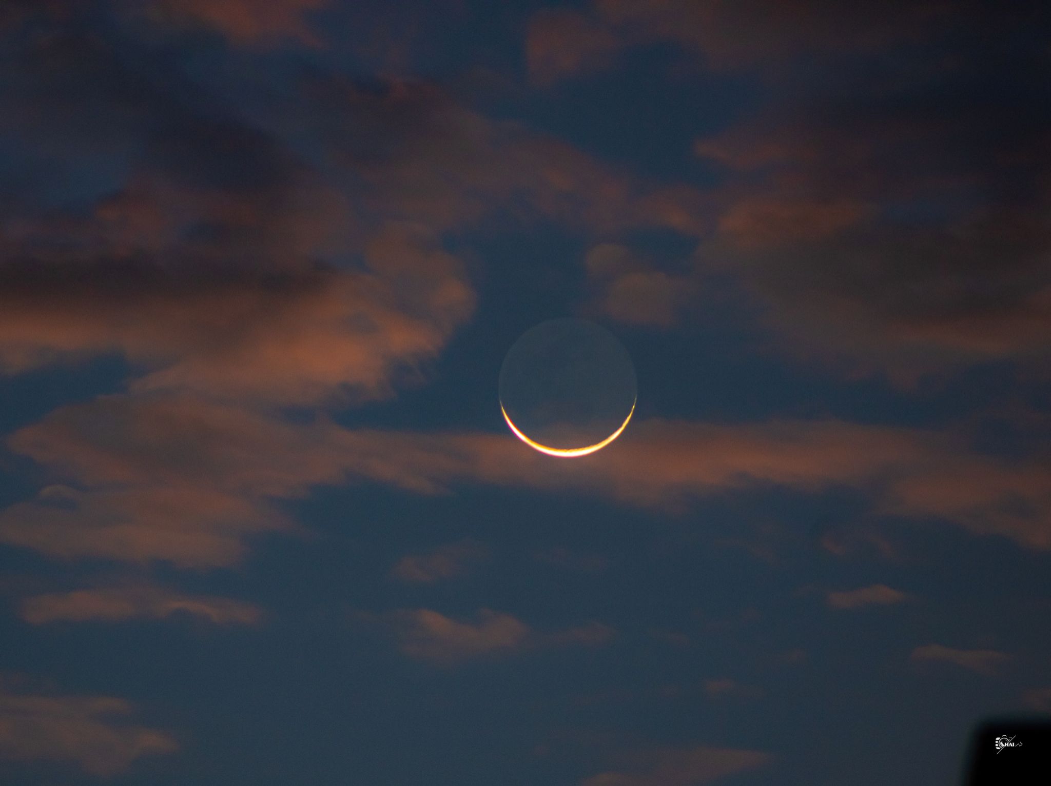 Community photo entitled Crescent Moon At Twilight by Saqlain Haider on 09/01/2024 at Pattoki, Punjab, Pakistan