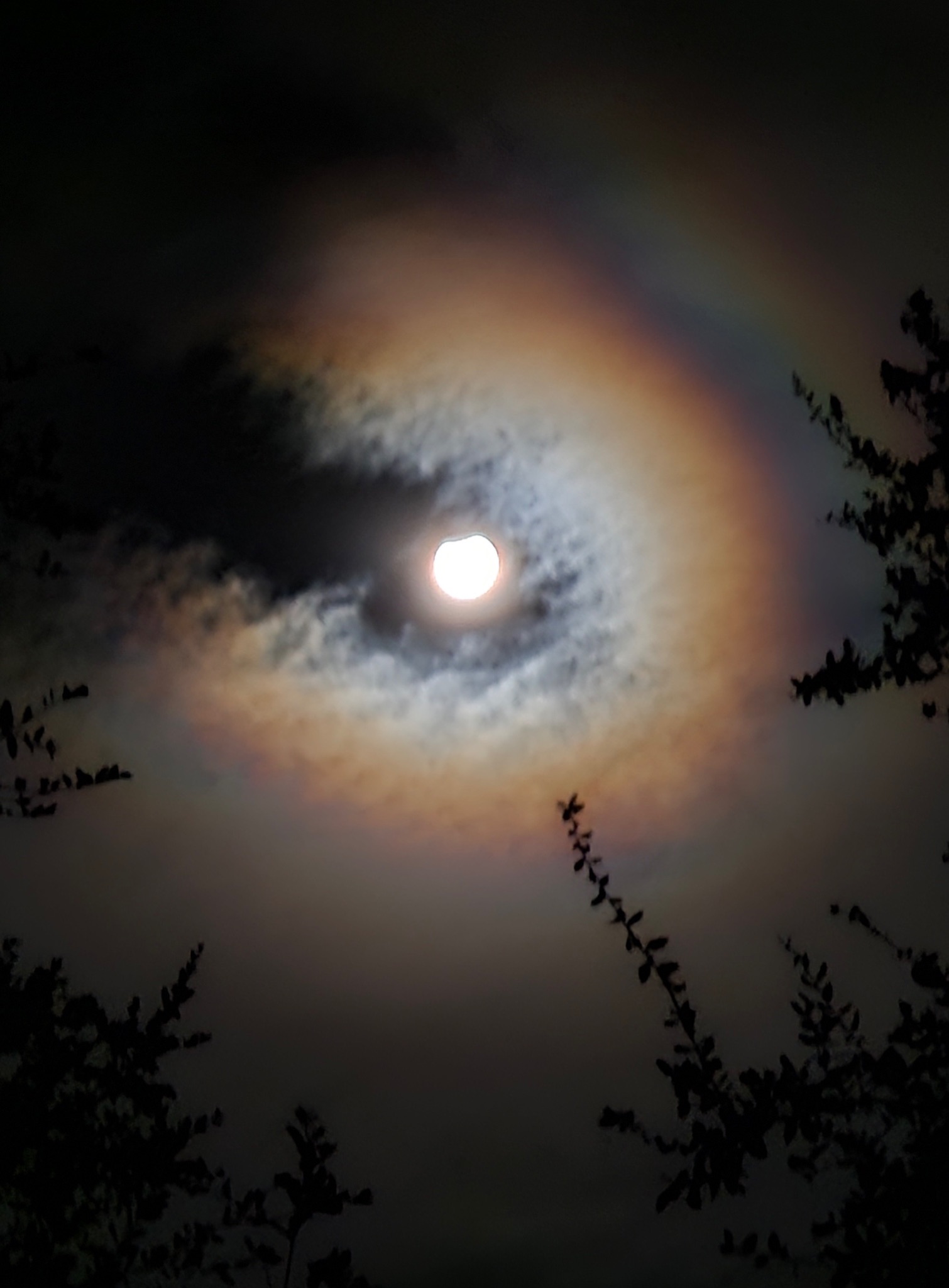 Community photo entitled Lunar eclipse with corona by Charlie Kissling on 09/17/2024 at Flagler County, FL  USA