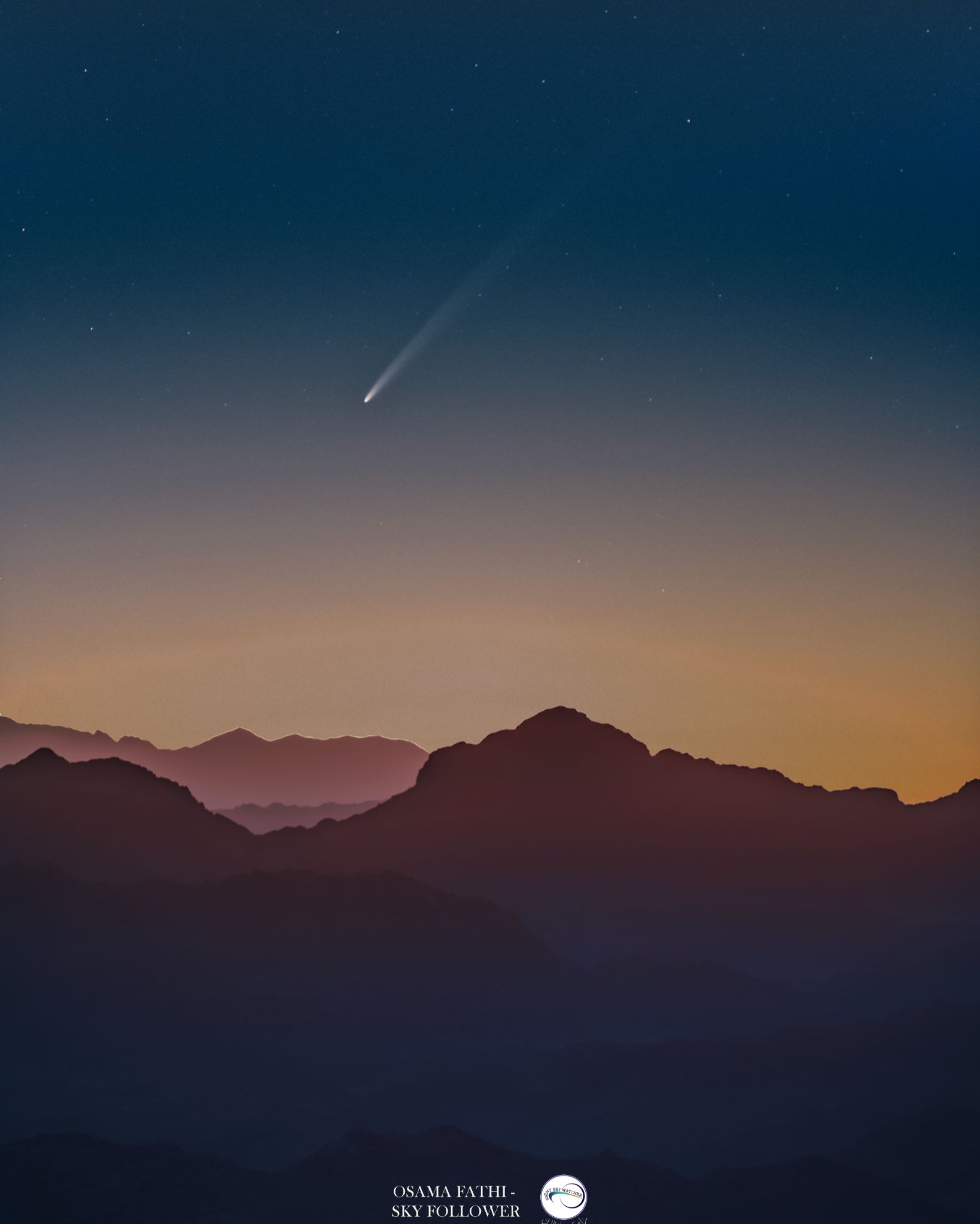 Community photo entitled Comet ATLAS-TSUCHINSHAN from the Mount Sinai by Osama Fathi on 09/28/2024 at St Catherine, Egypt