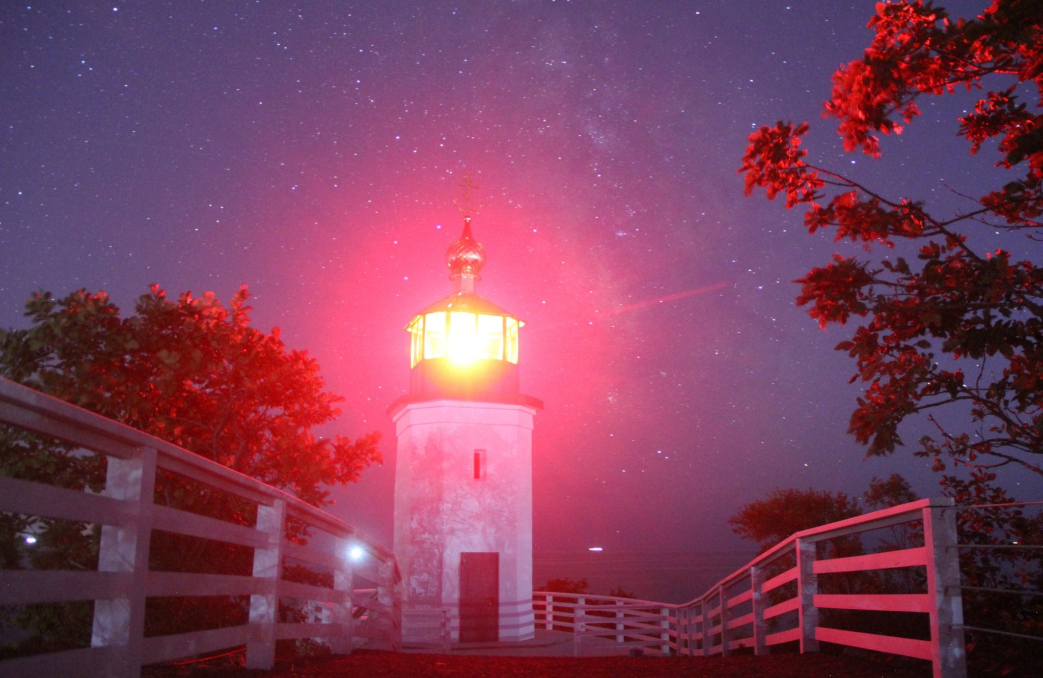 Community photo entitled Lighthouse chapel with stars and Milky Way above the Sea of ​​Japan by Filipp Romanov on 09/23/2024 at Yuzhno-Morskoy, Nakhodka, Russia