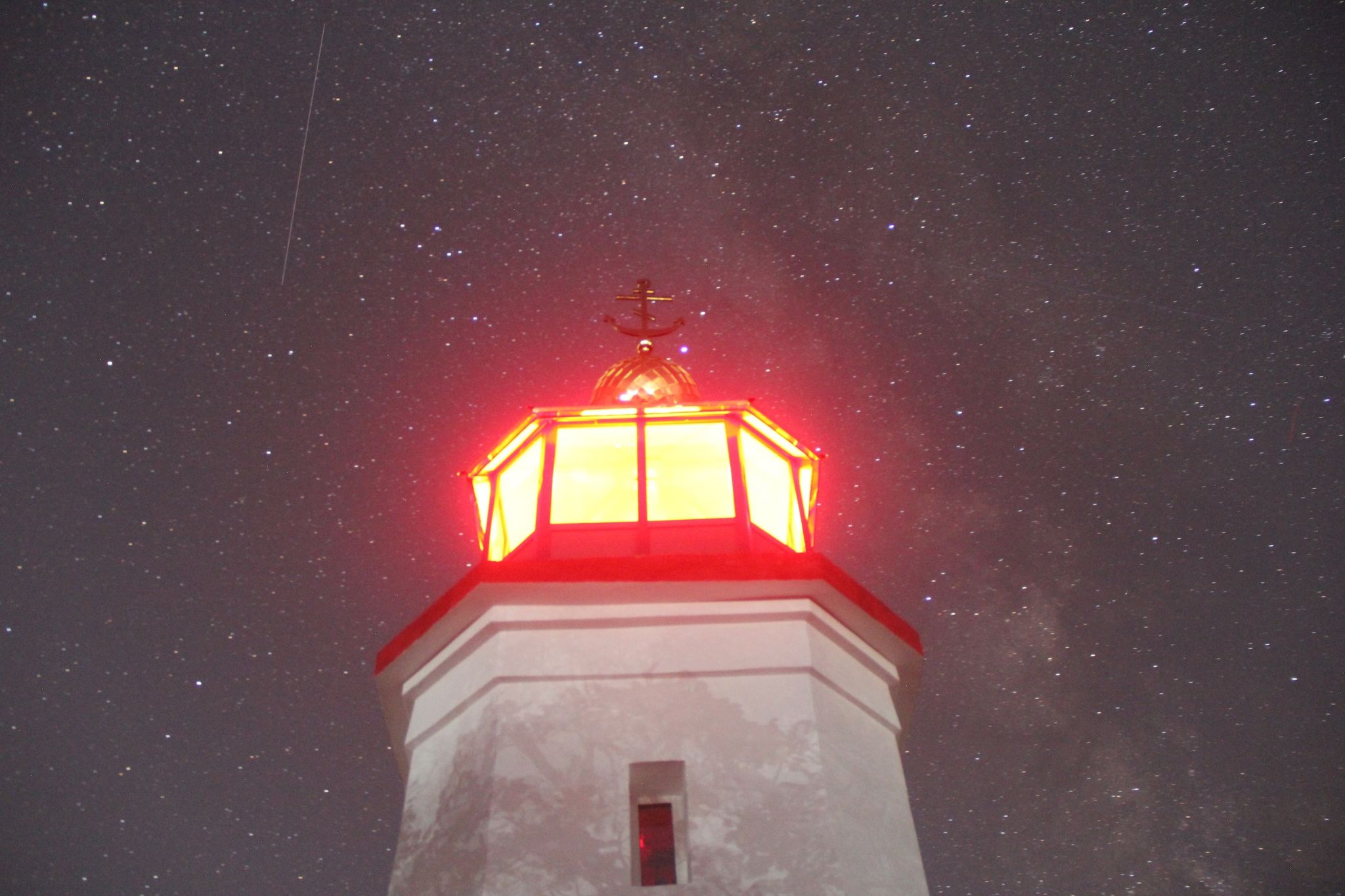 Community photo entitled Lighthouse chapel with stars and Milky Way above the Sea of ​​Japan by Filipp Romanov on 09/23/2024 at Yuzhno-Morskoy, Nakhodka, Russia