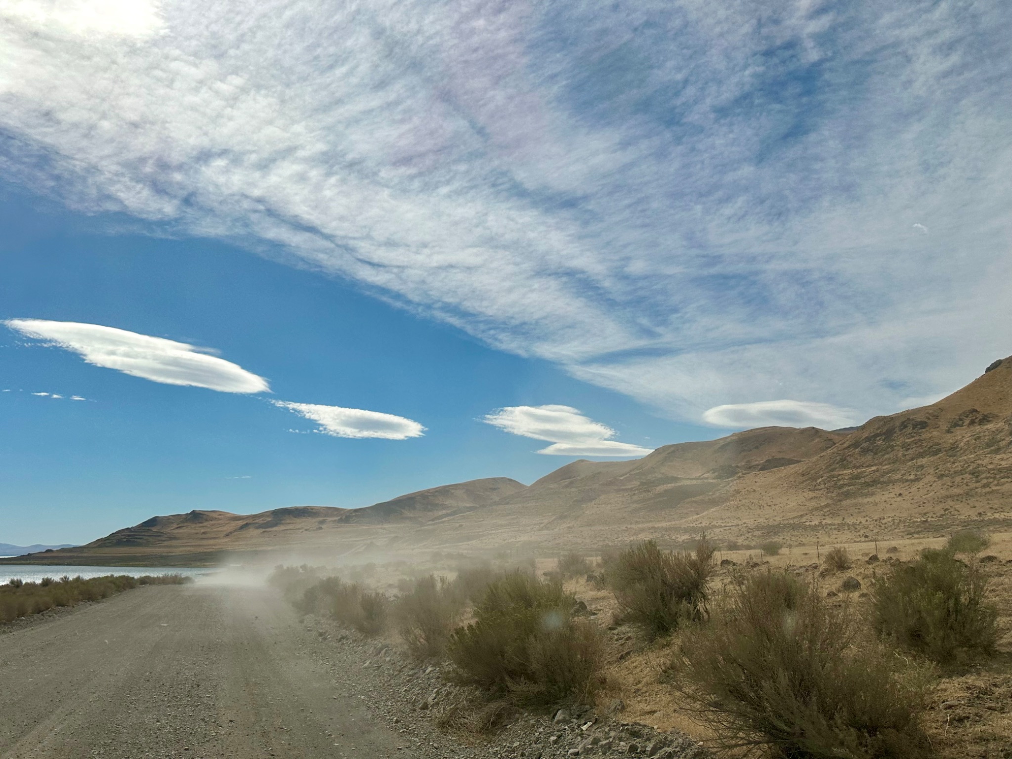 Community photo entitled Ventricular clouds coming off the mountains. by Cindy Price on 09/15/2024 at Pyramid Lake, Paiute Reservation, Nevada, USA