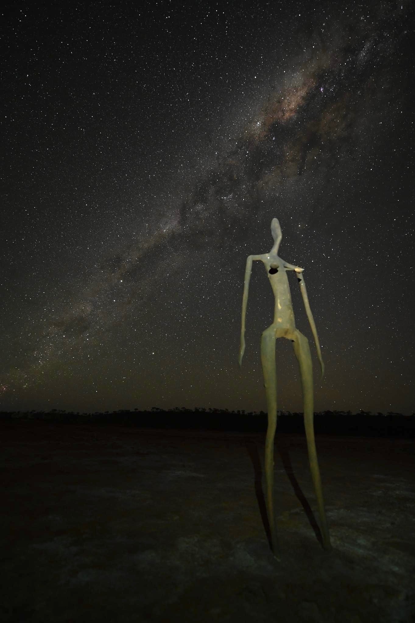 Community photo entitled Scanning the skies by Kieran Pilton on 08/31/2024 at Lake Ballard, Western Australia