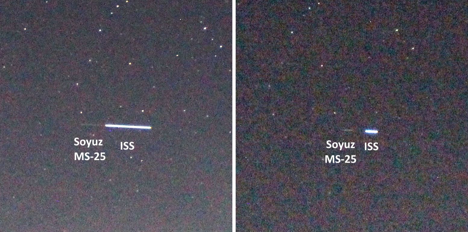 Community photo entitled ISS with the Soyuz MS-25 spacecraft by Filipp Romanov on 09/23/2024 at Yuzhno-Morskoy, Nakhodka, Russia