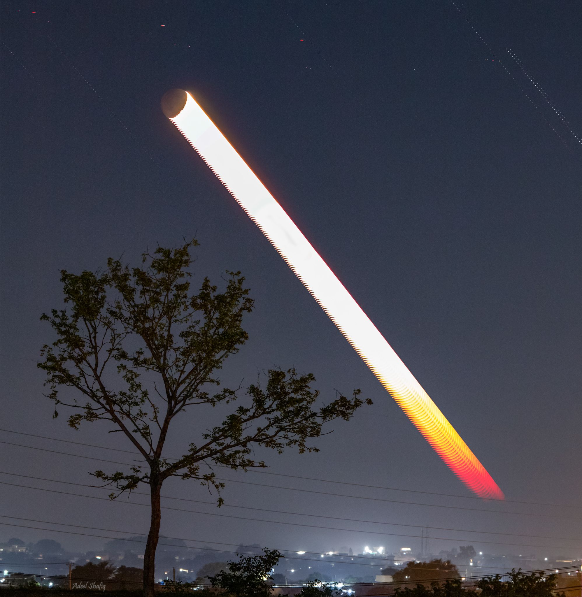 Community photo entitled Moon trails, star trails and jet trails! by Adeel Shafiq on 09/08/2024 at Islamabad, Federal Area, Pakistan