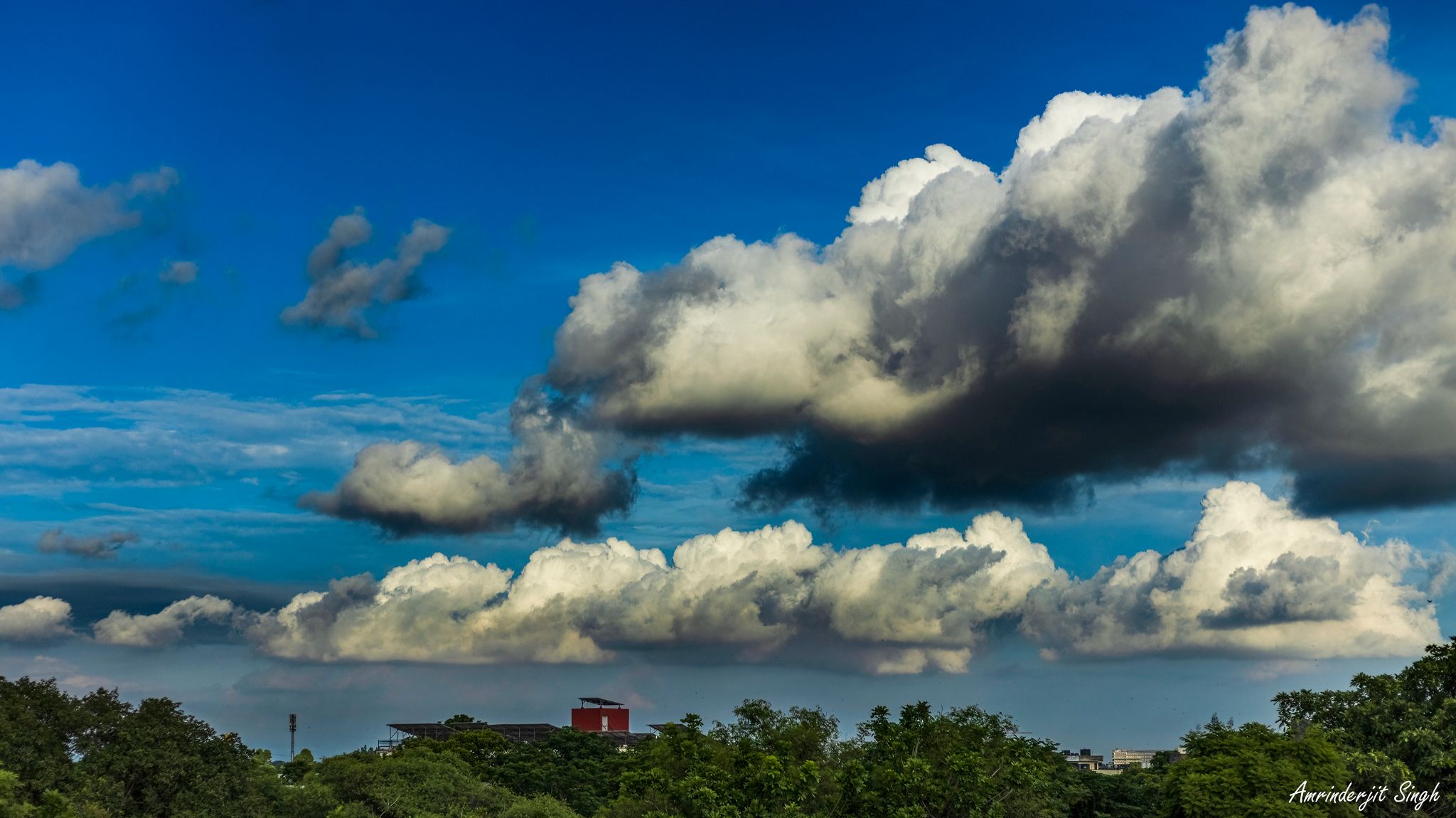 Community photo entitled Cumulus Cloud Train by Amrinderjit Singh on 09/04/2024 at Mohali, Punjab, India