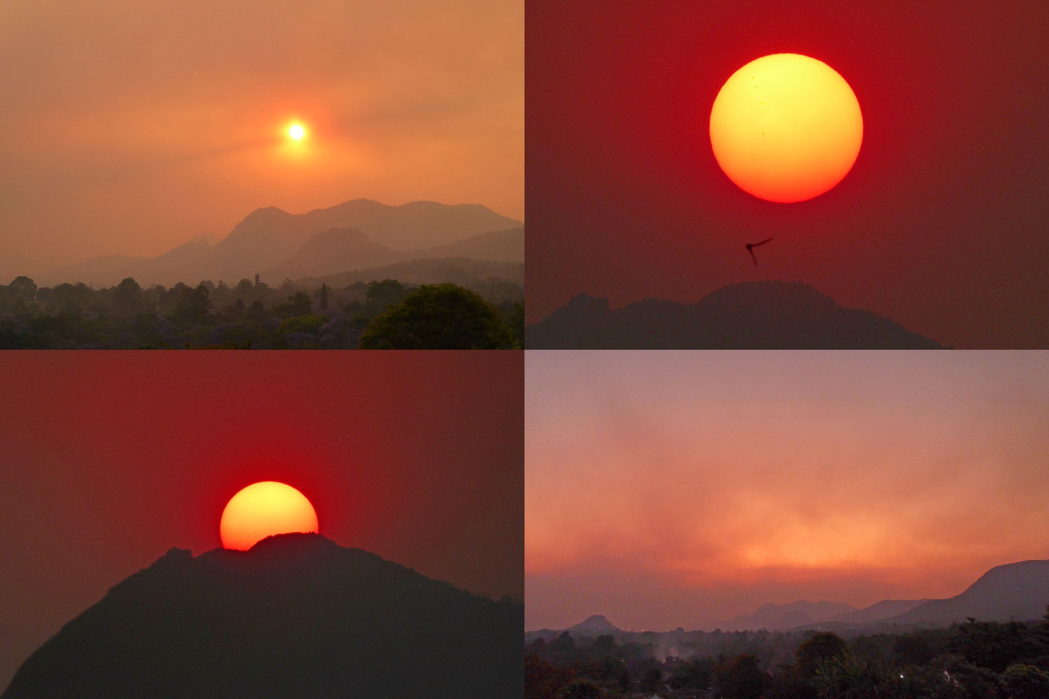 Community photo entitled Smoke-Hazed Murahwa Mountain Sunset by Peter Lowenstein on 09/29/2024 at Mutare, Zimbabwe