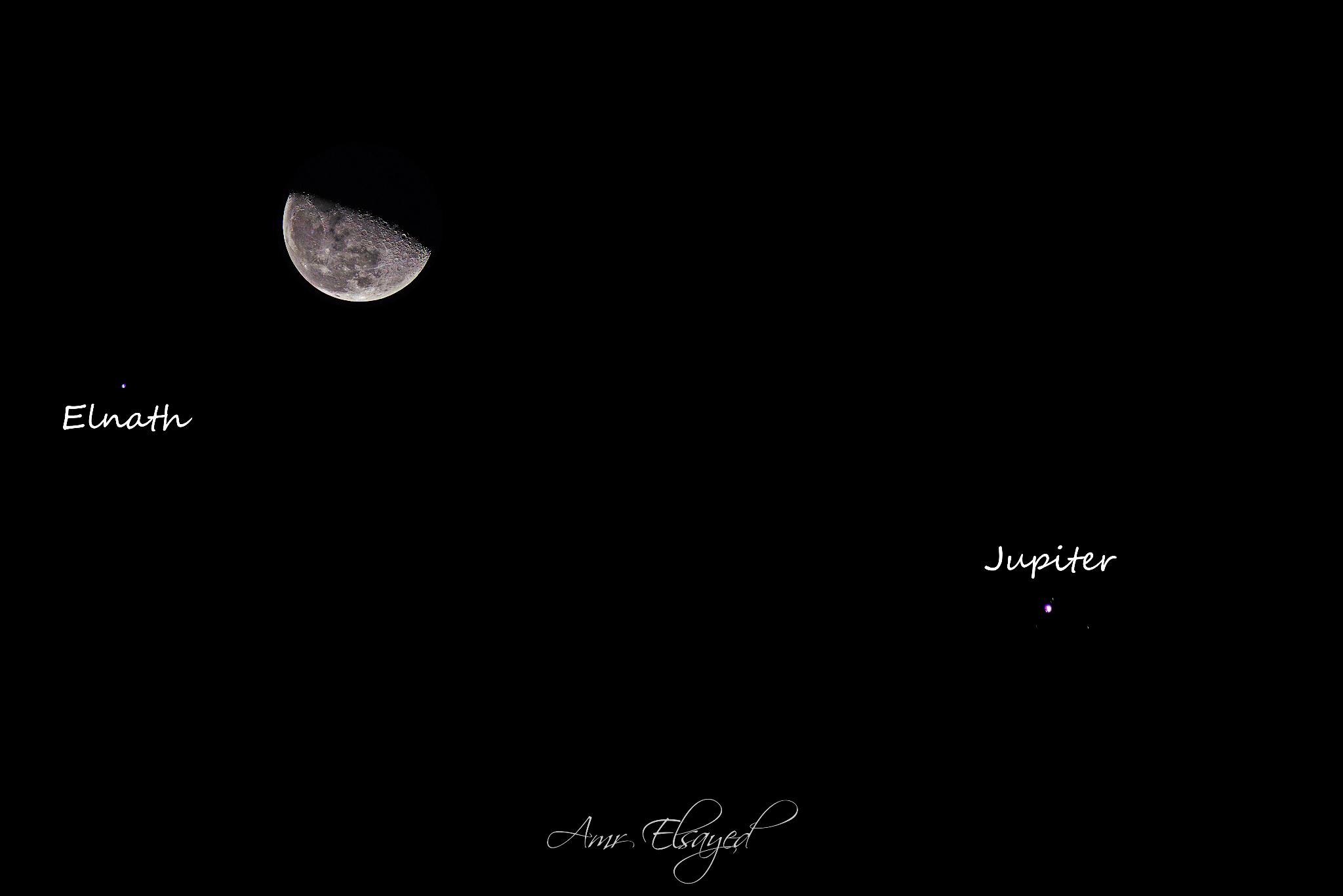 Community photo entitled Moon with Jupiter by Amr Elsayed on 09/24/2024 at Cairo, Egypt