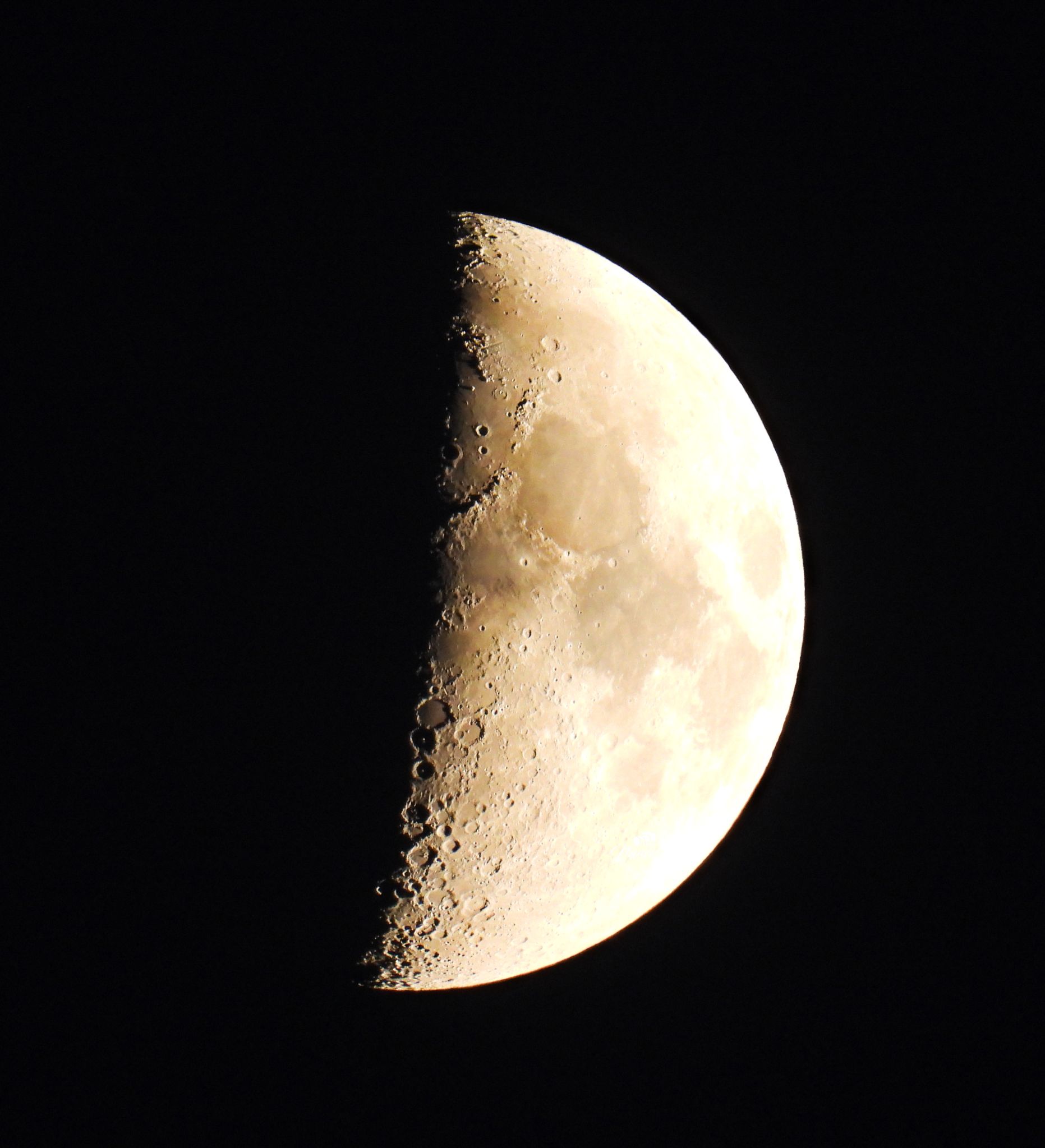 Community photo entitled First Quarter Moon by Nanci McCraine on 09/10/2024 at Dryden, NYS, USA