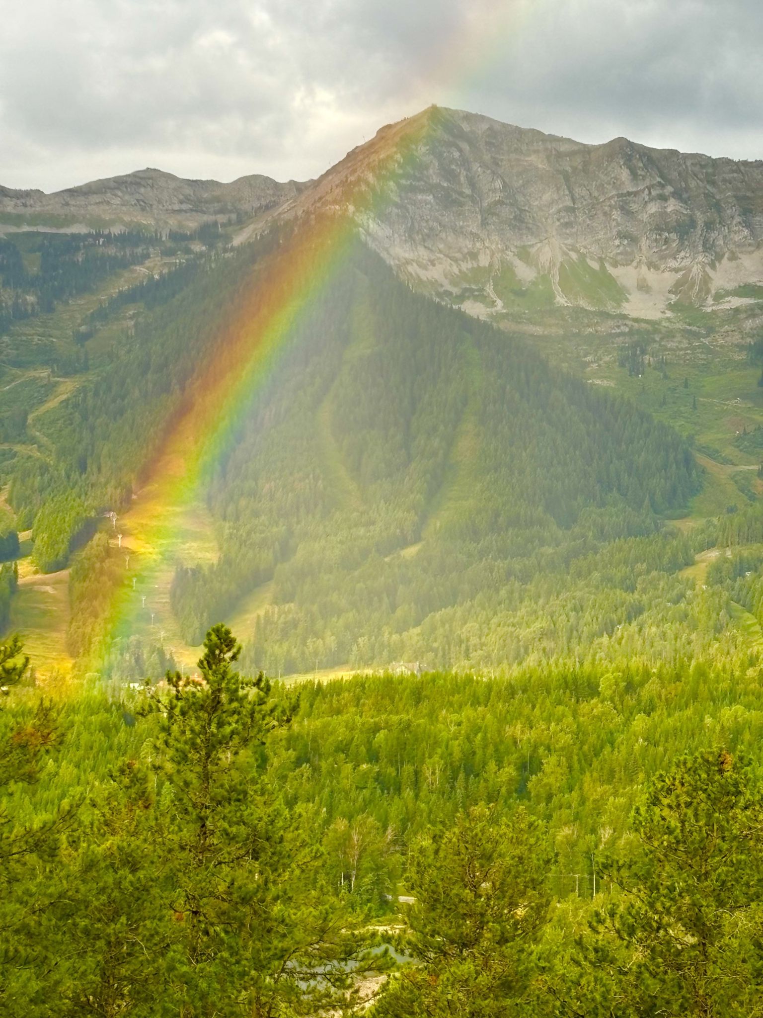 Community photo entitled Mountain Rainbow by Carla Rose Kelly on 08/21/2024 at Elk View Lodge, Fernie BC, Canada