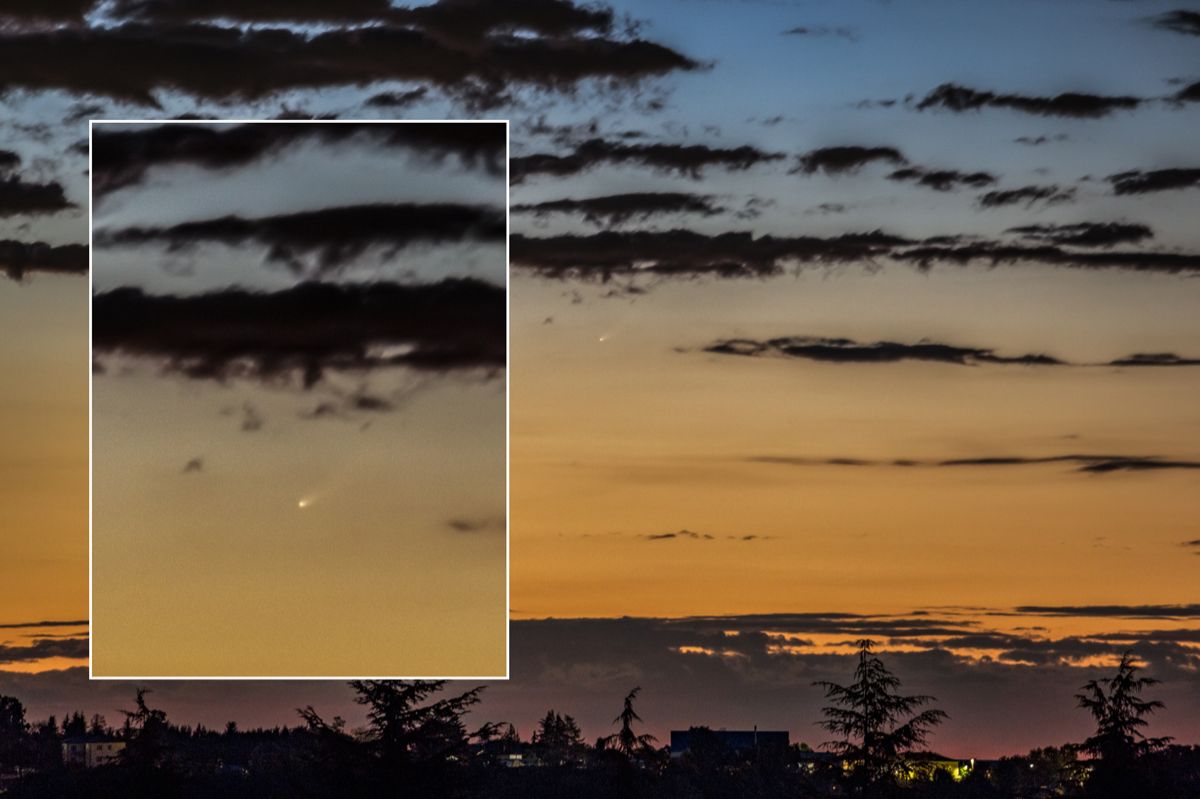 Community photo entitled Tsuchinshan-ATLAS among the clouds by Paolo Bardelli on 09/29/2024 at Sumirago (Varese), Italy