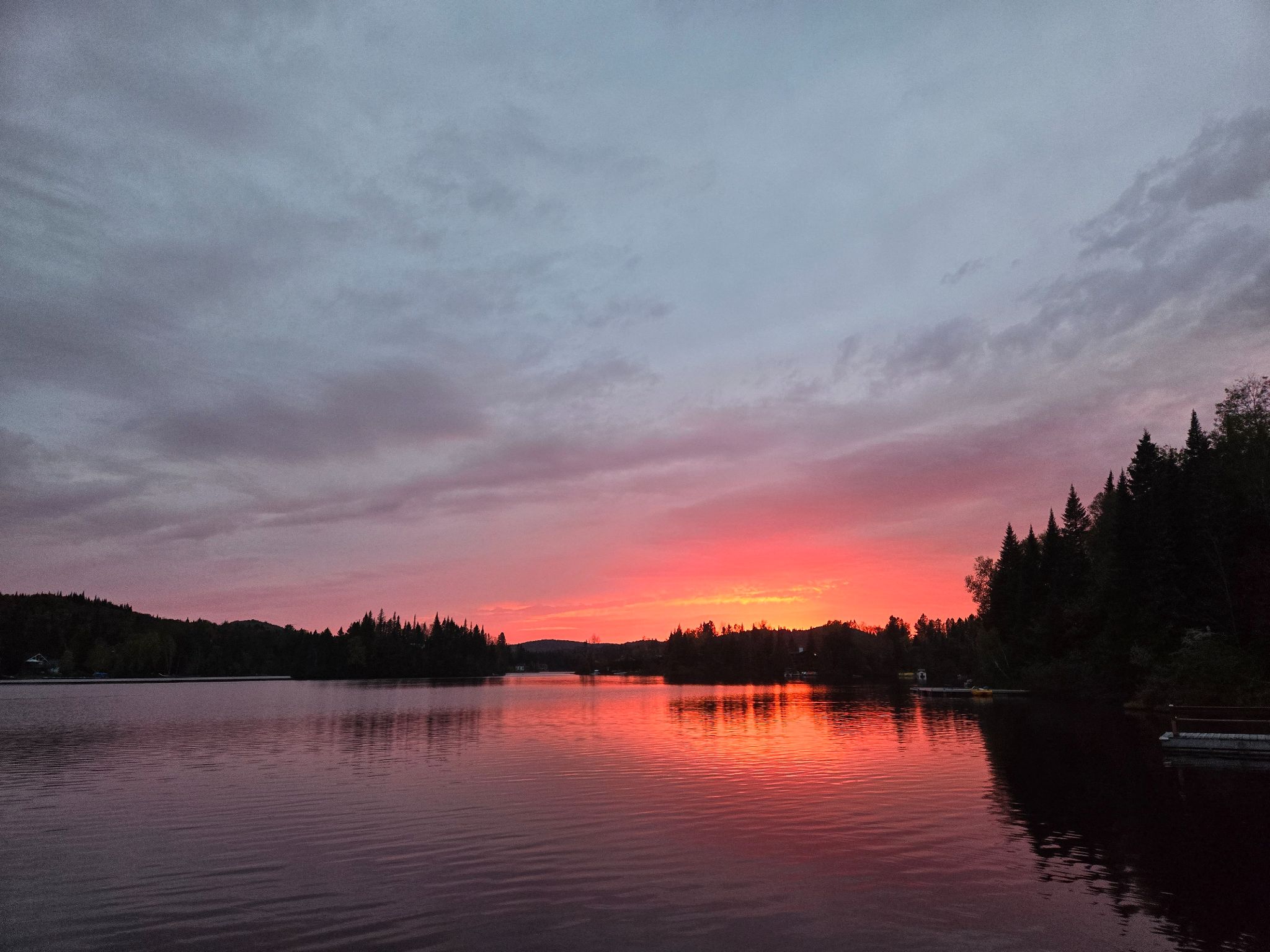 Community photo entitled Autmn sunset by Richard Swieca on 10/04/2024 at Ste Agathe des Mont, Quebec, Canada